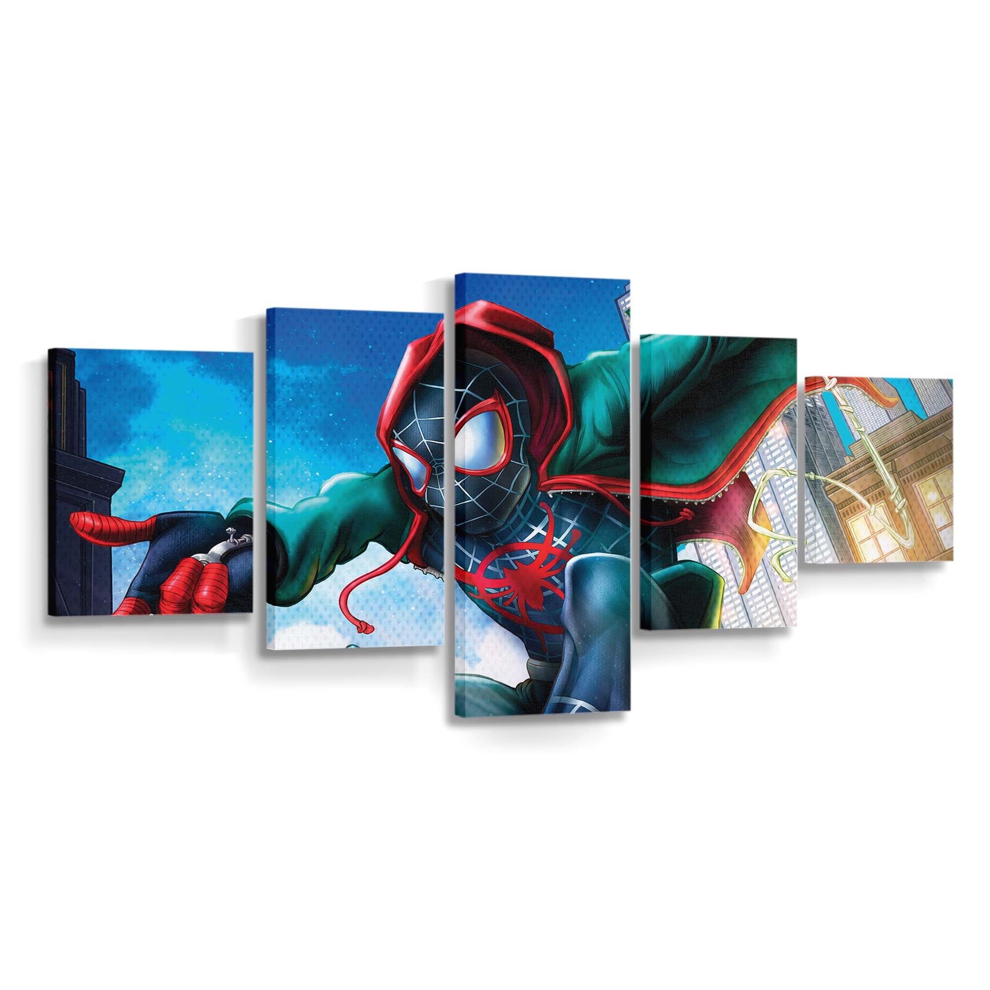 Miles Morales Kunst 3 Leinwandbild - Wanddeko Spider-Man Leinwandbild