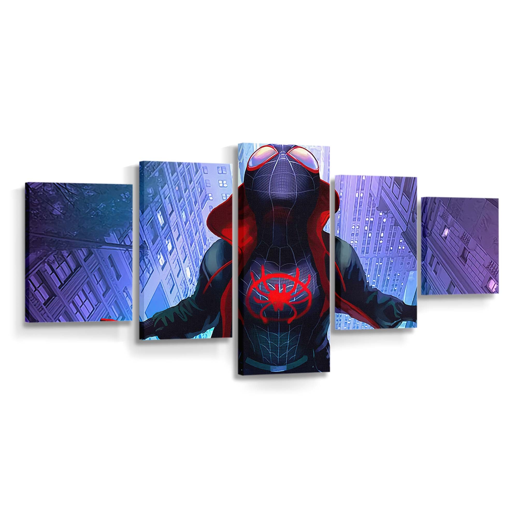 Umzug ins Spiderverse Leinwandbild - Wanddeko Spider-Man Leinwandbild