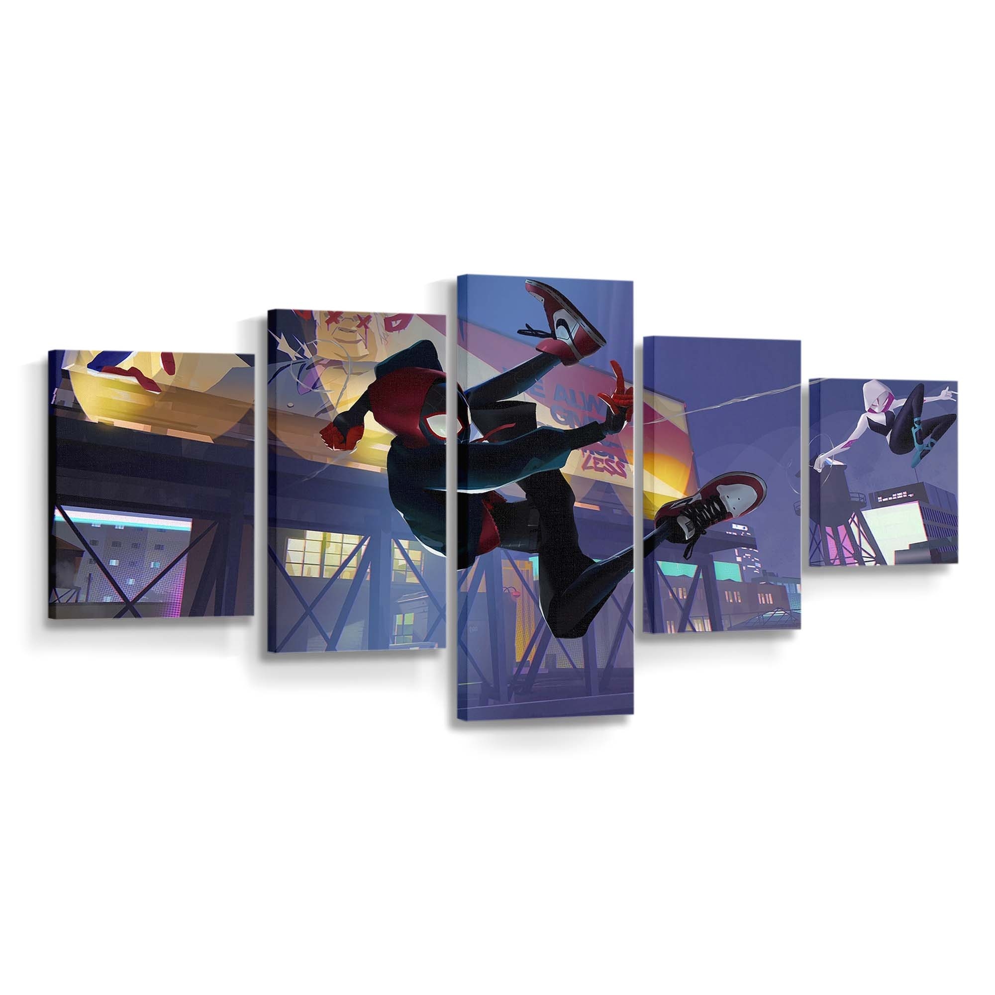 Peter Parker Spider Man Into the Spider Verse Leinwandbild - Wanddeko Spider-Man Leinwandbild