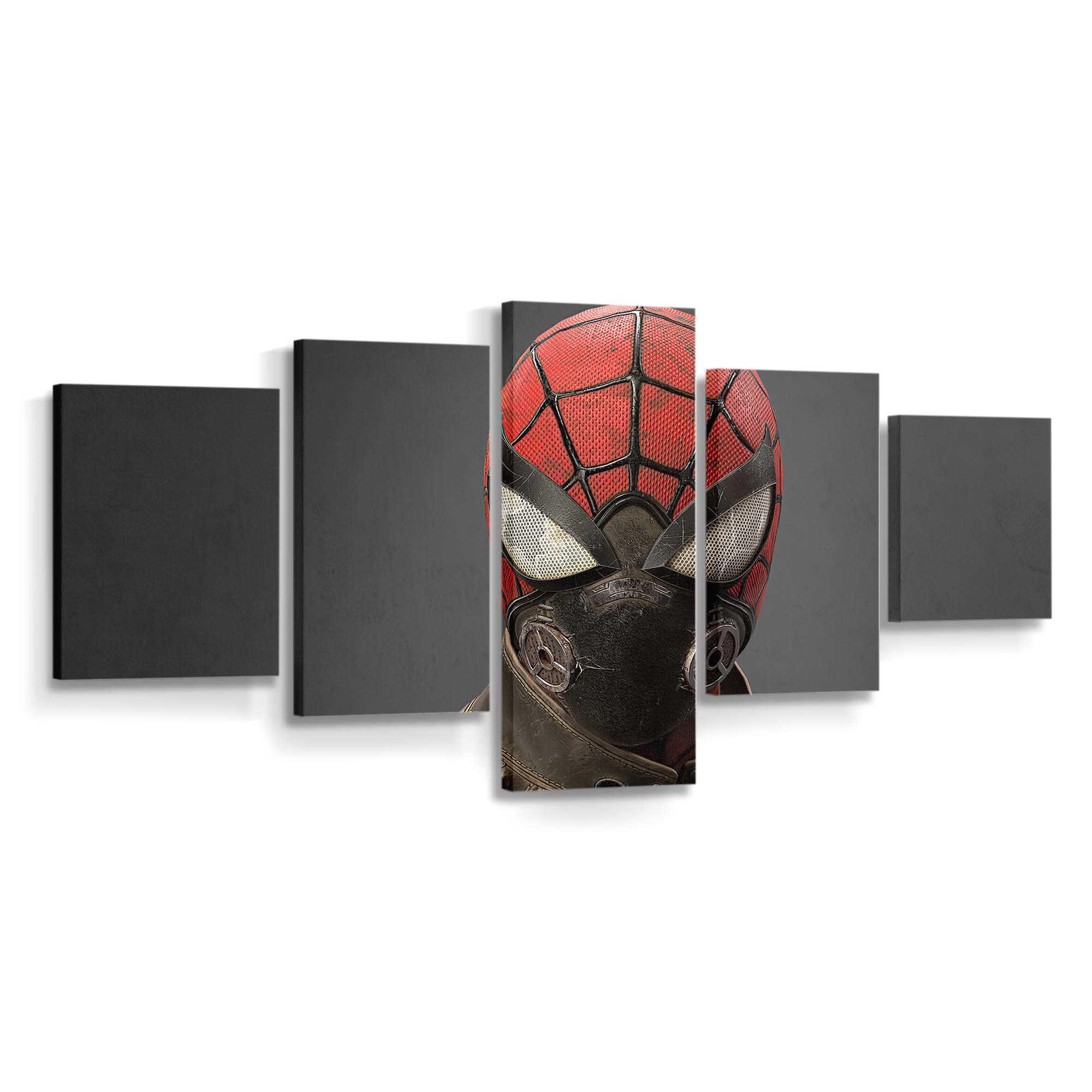 Postapokalyptische Spider Man Maske Leinwandbild - Wanddeko Spider-Man Leinwandbild