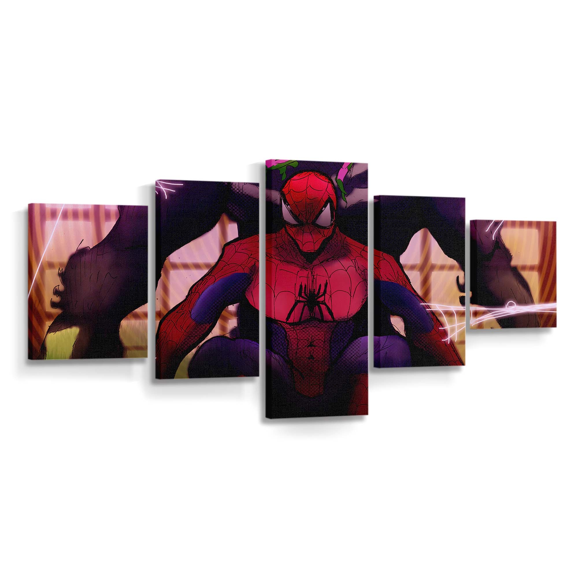 Spider Man Venom Leinwandbild - Wanddeko Spider-Man Leinwandbild