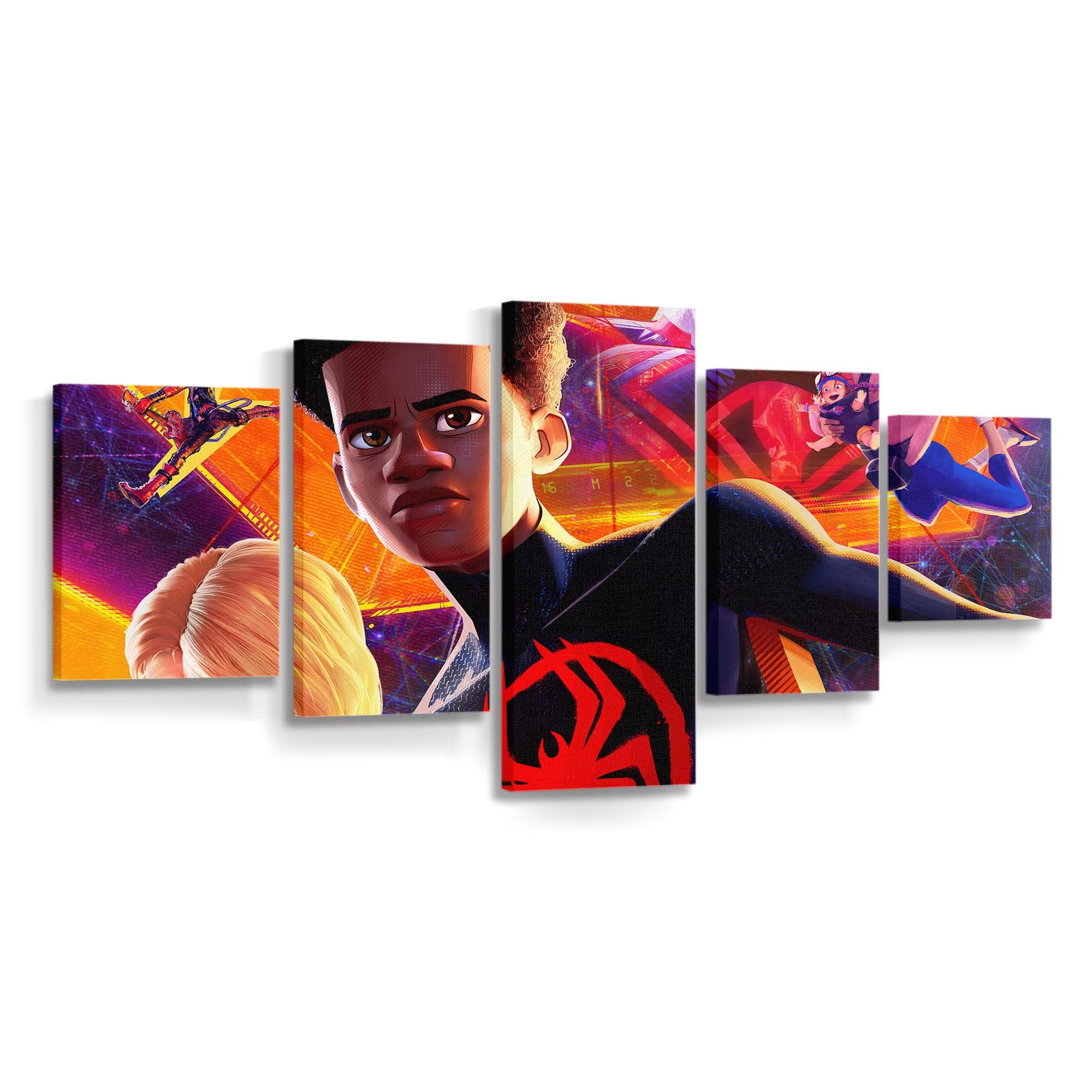 Spider Man: Across the Spider Verse 2023 2 Leinwandbild - Wanddeko Spider-Man Leinwandbild