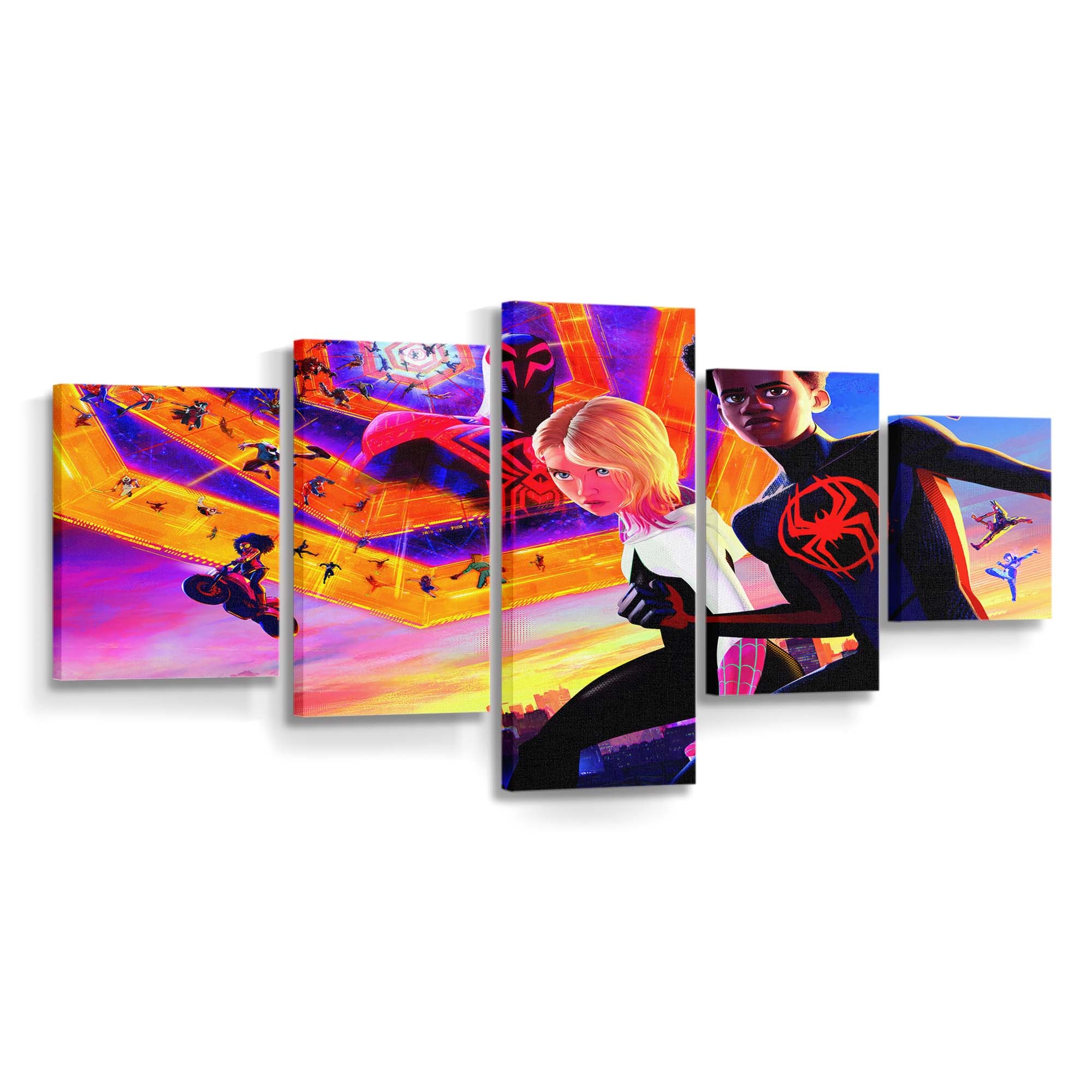 Spider Man: Across the Spider Verse 3 Leinwandbild - Wanddeko Spider-Man Leinwandbild