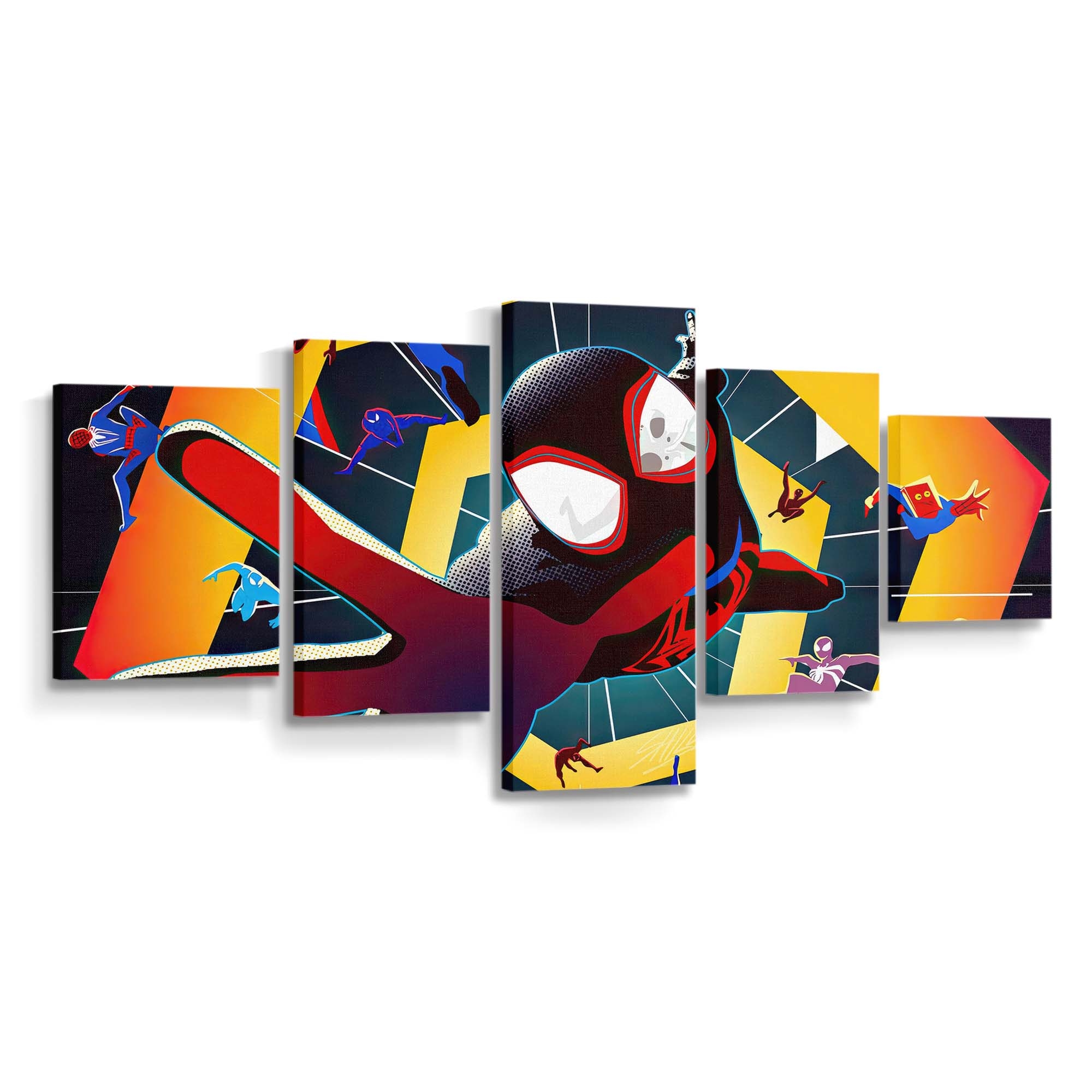 Spider Man: Across the Spider Verse Poster Leinwandbild - Wanddeko Spider-Man Leinwandbild