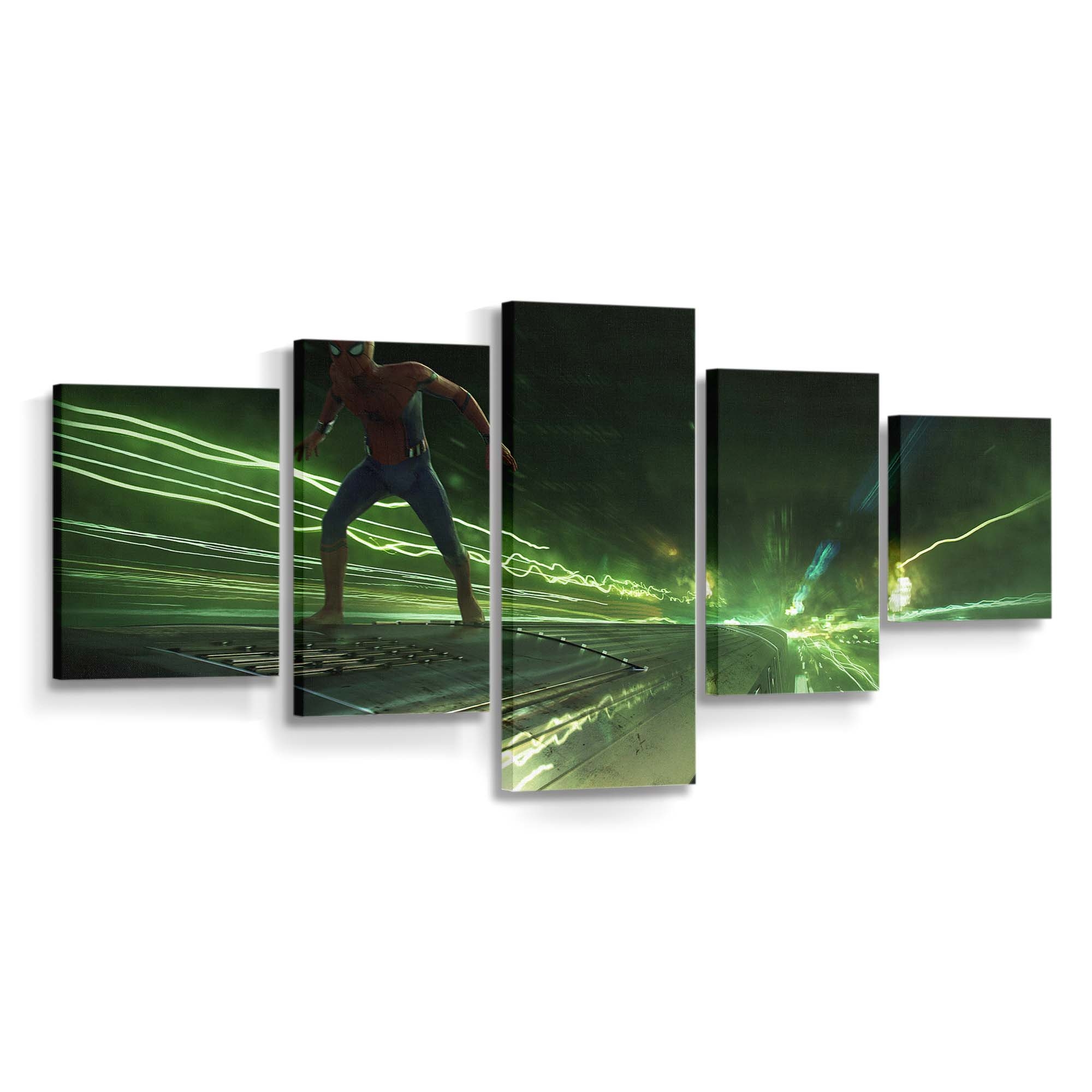 Spider Man: Far From Home Lichtgeschwindigkeitszug Leinwandbild - Wanddeko Spider-Man Leinwandbild