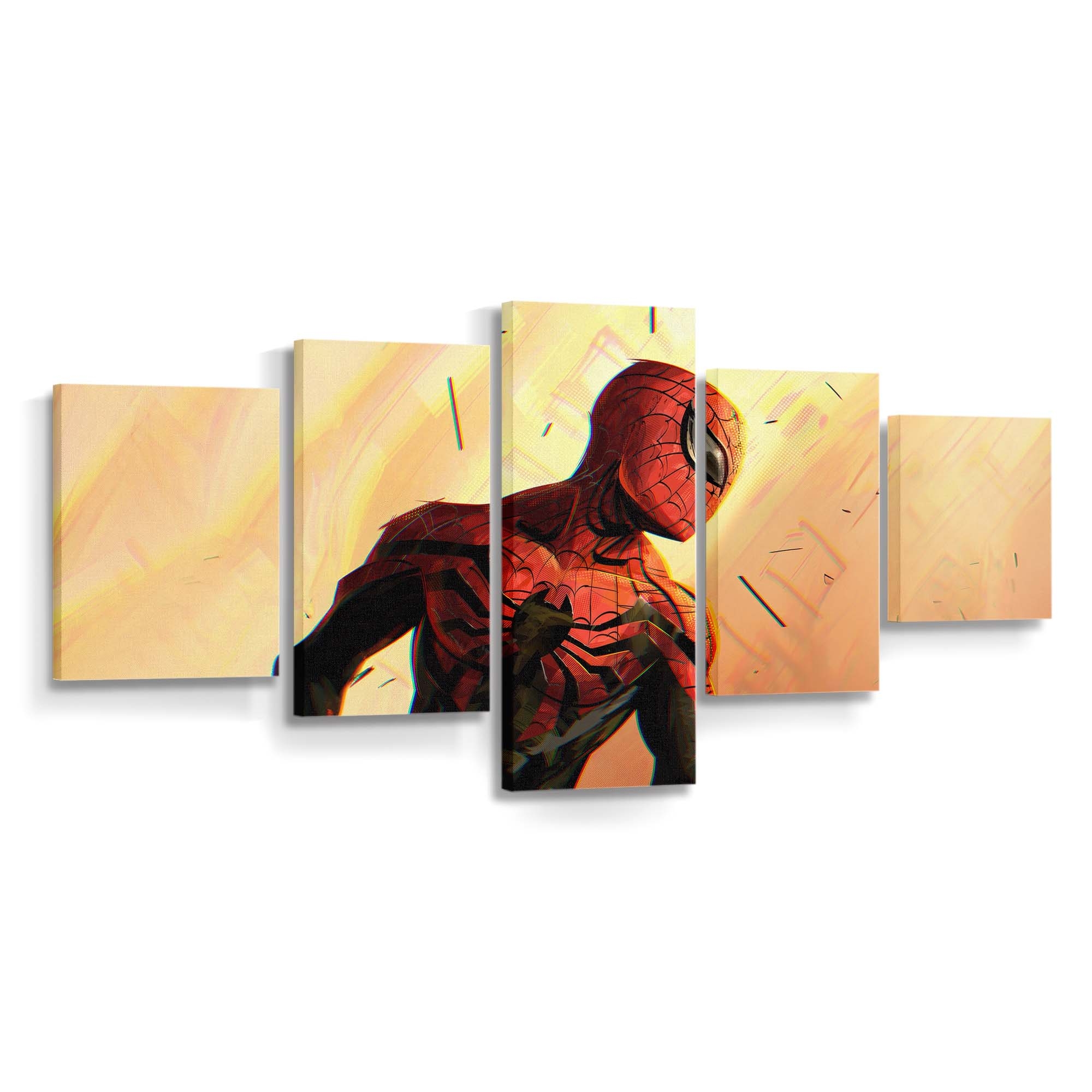 Spider Man in leuchtenden Farben Leinwandbild - Wanddeko Spider-Man Leinwandbild