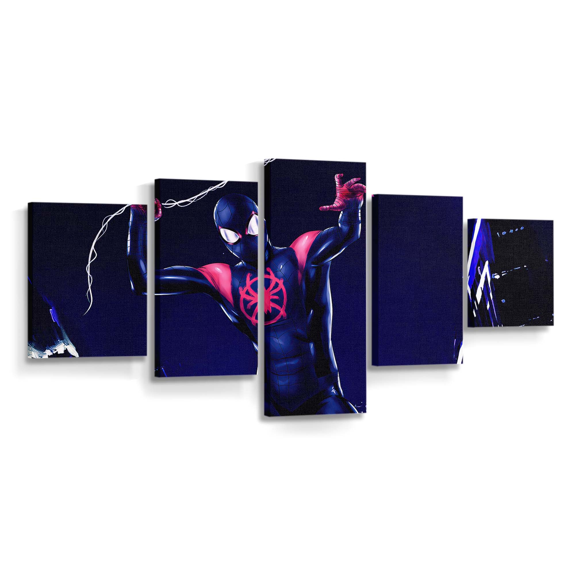 Spider Man Miles 2020 Kunstwerk 2 Leinwandbild - Wanddeko Spider-Man Leinwandbild