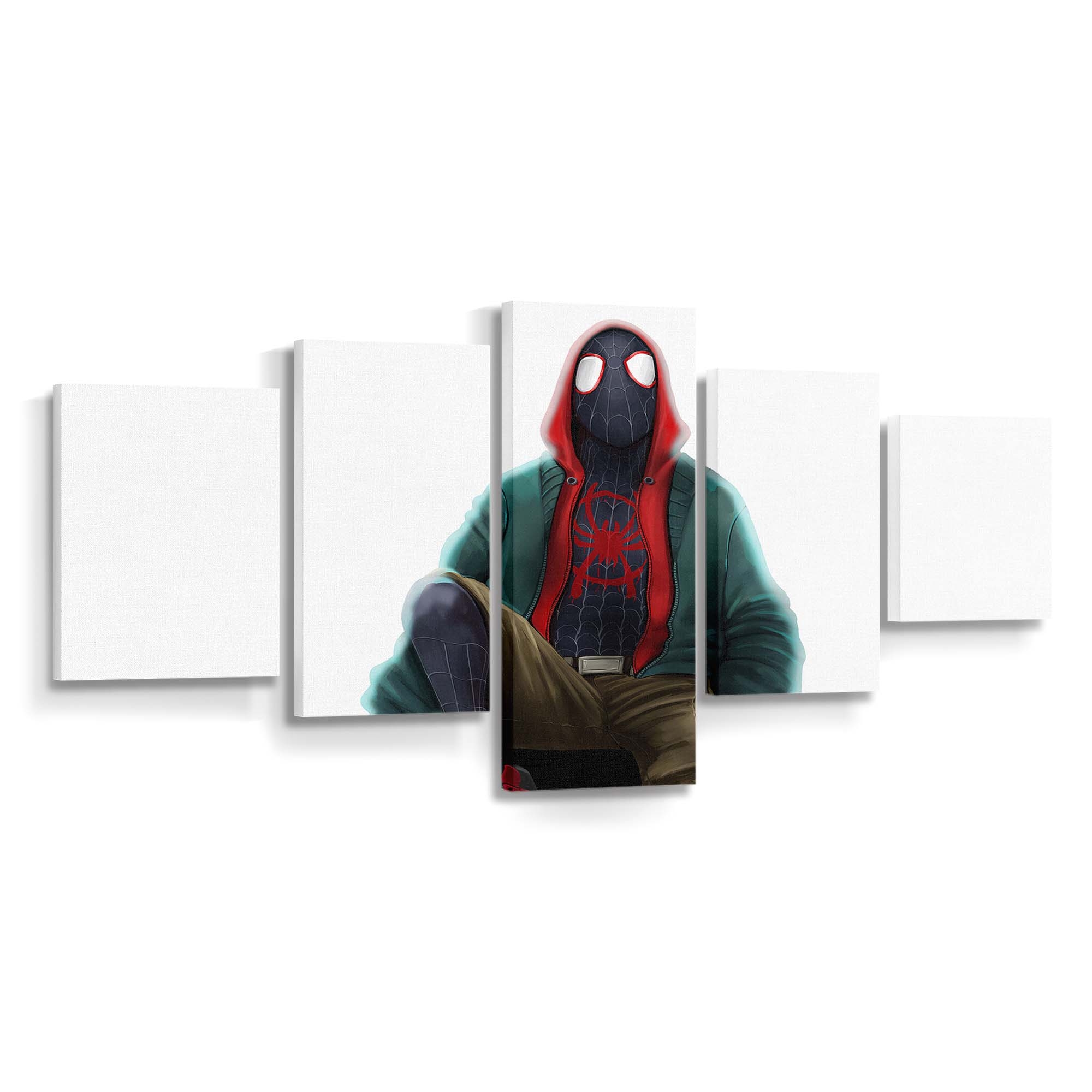 Spider Man Miles Kunstwerk Leinwandbild - Wanddeko Spider-Man Leinwandbild