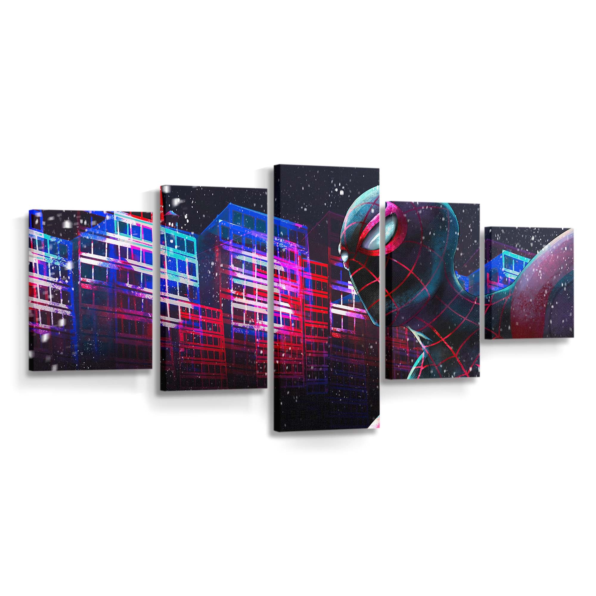 Spider Man Miles Morales 2020 New Leinwandbild - Wanddeko Spider-Man Leinwandbild