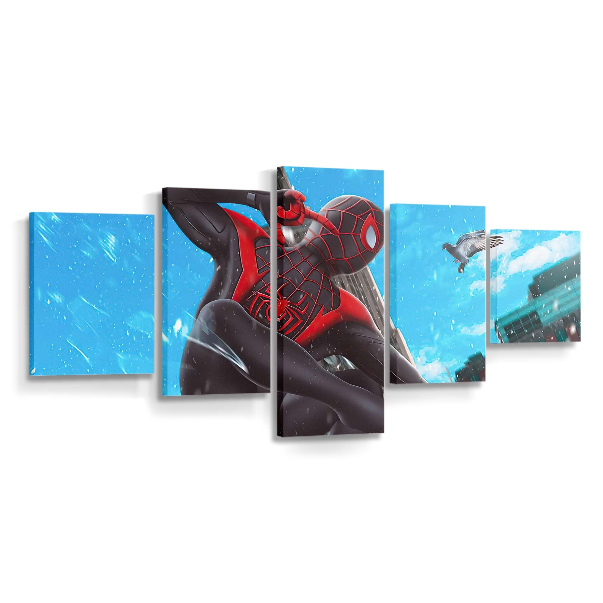 Spider Man Miles Morales 4 Leinwandbild - Wanddeko Spider-Man Leinwandbild