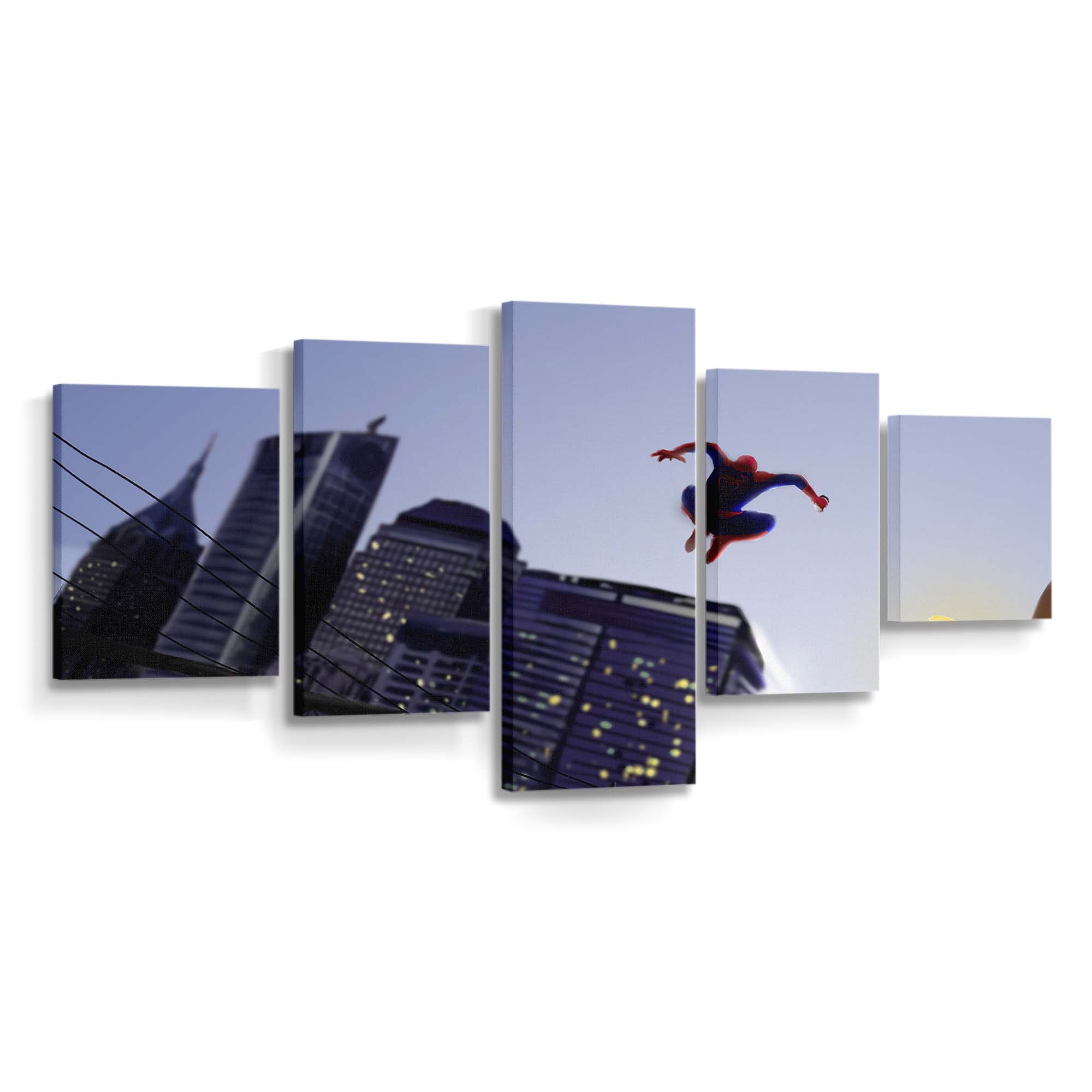 Spider Man: No Way Home Swing Poster Leinwandbild - Wanddeko Spider-Man Leinwandbild