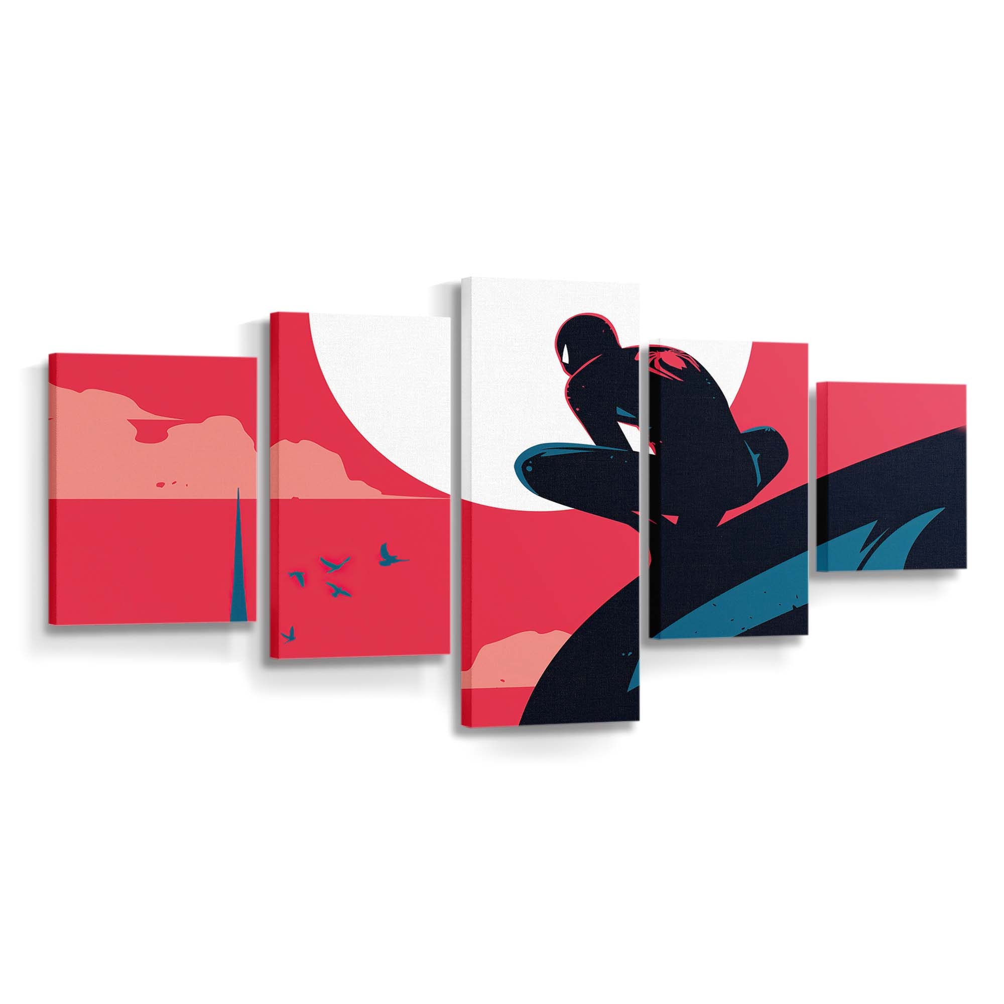 Spider Man Trilogie Leinwandbild - Wanddeko Spider-Man Leinwandbild