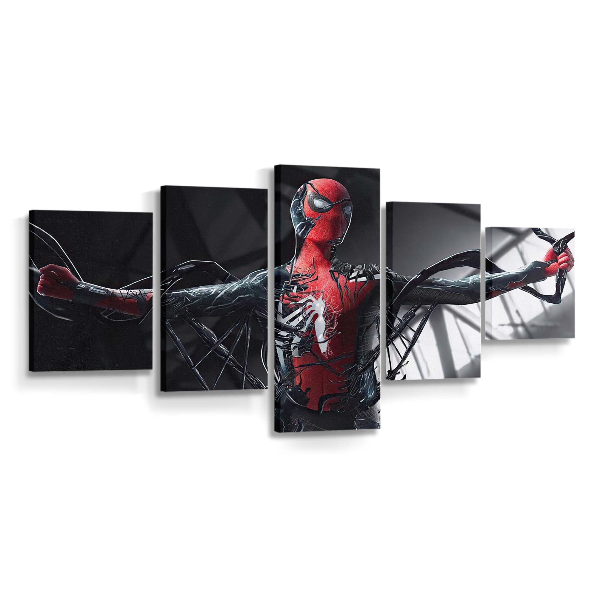 Spider Man verwandelt sich in Venom Leinwandbild - Wanddeko Spider-Man Leinwandbild