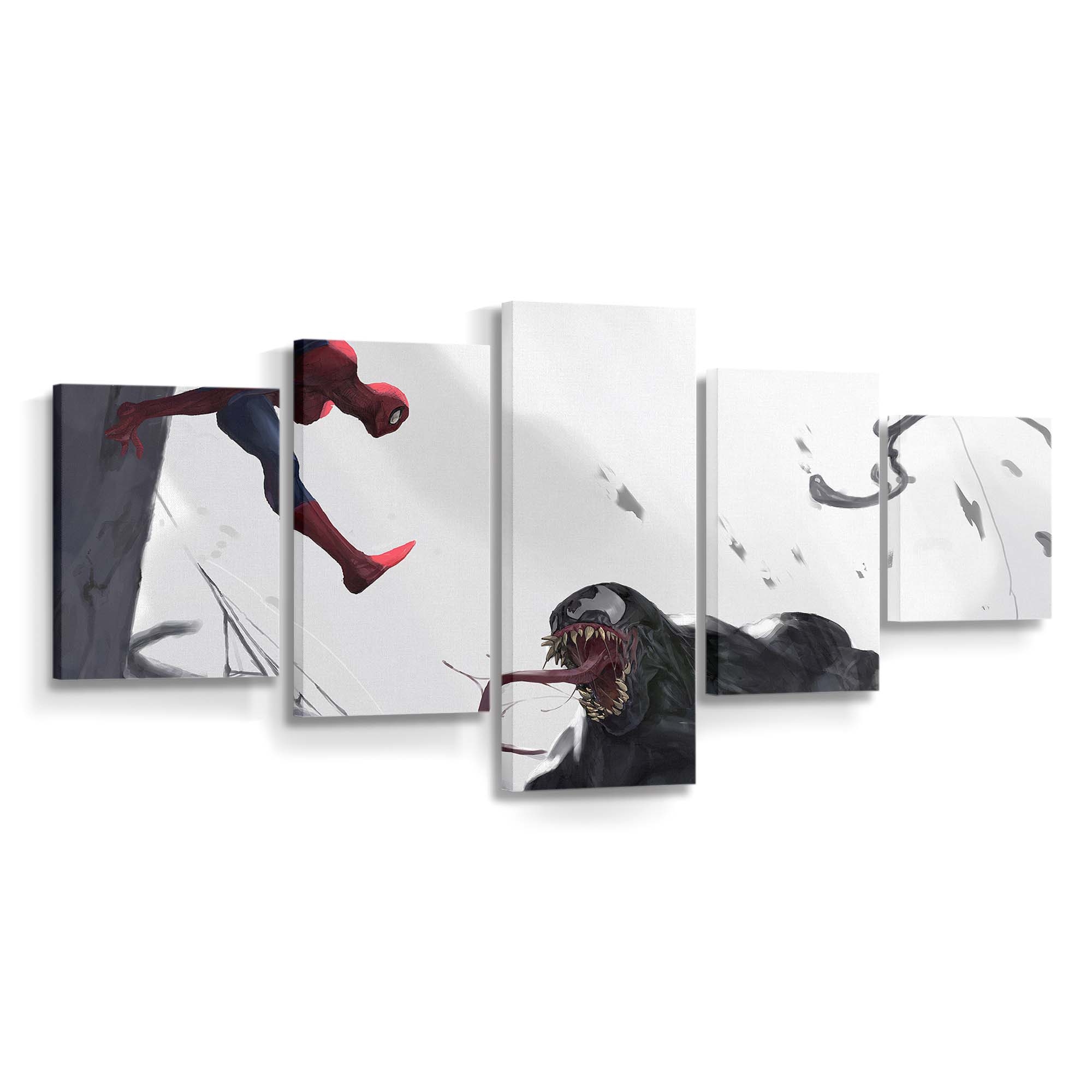Spider Man gegen Venom 2 Leinwandbild - Wanddeko Spider-Man Leinwandbild