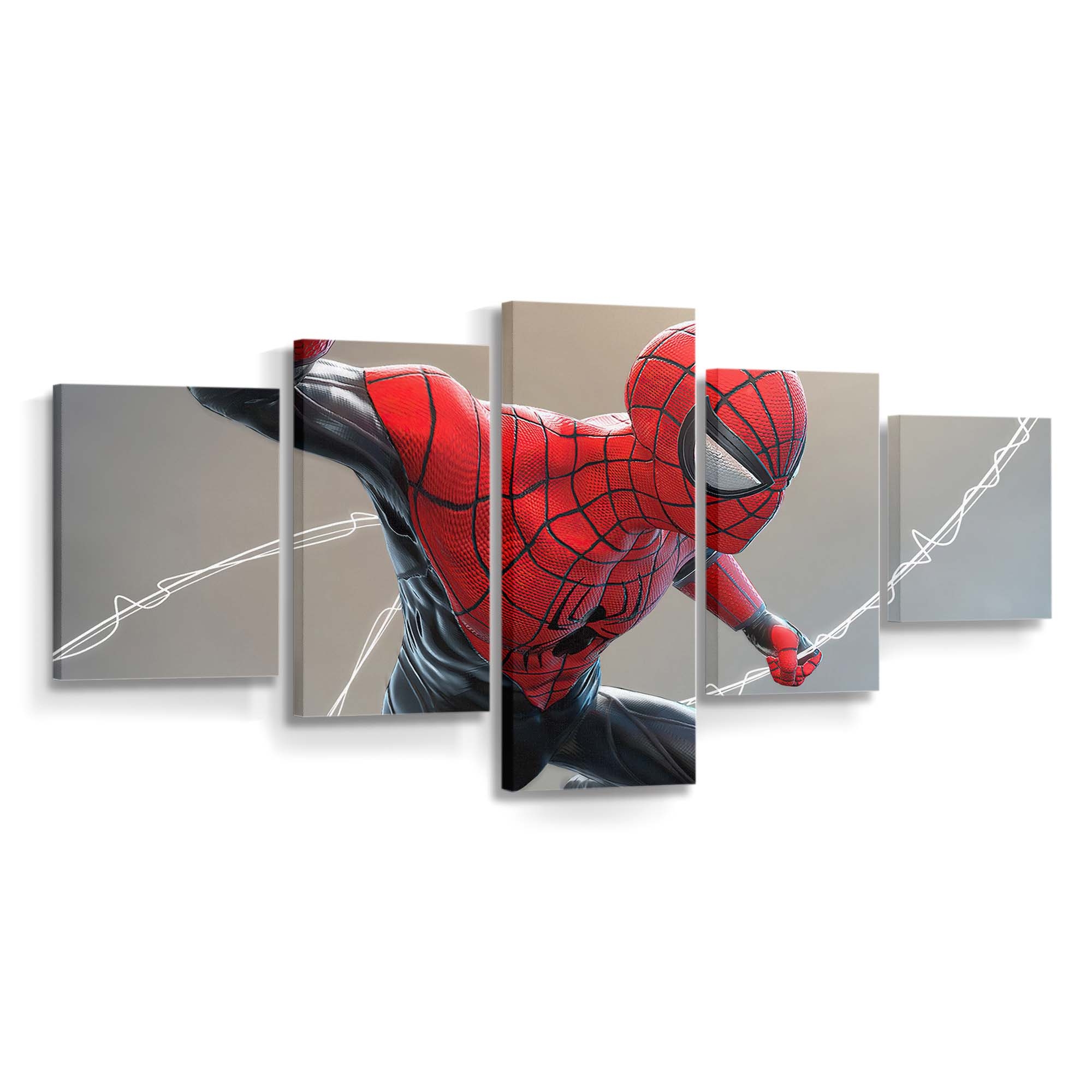 Spider Man Netz Leinwandbild - Wanddeko Spider-Man Leinwandbild