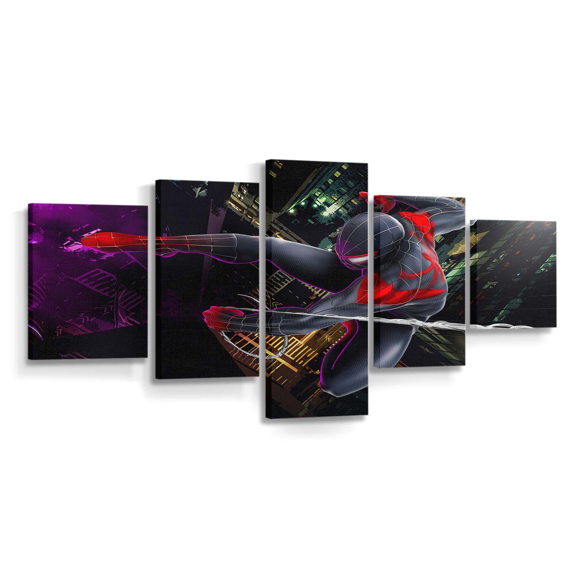 Spider Man Miles 6 Leinwandbild - Wanddeko Spider-Man Leinwandbild