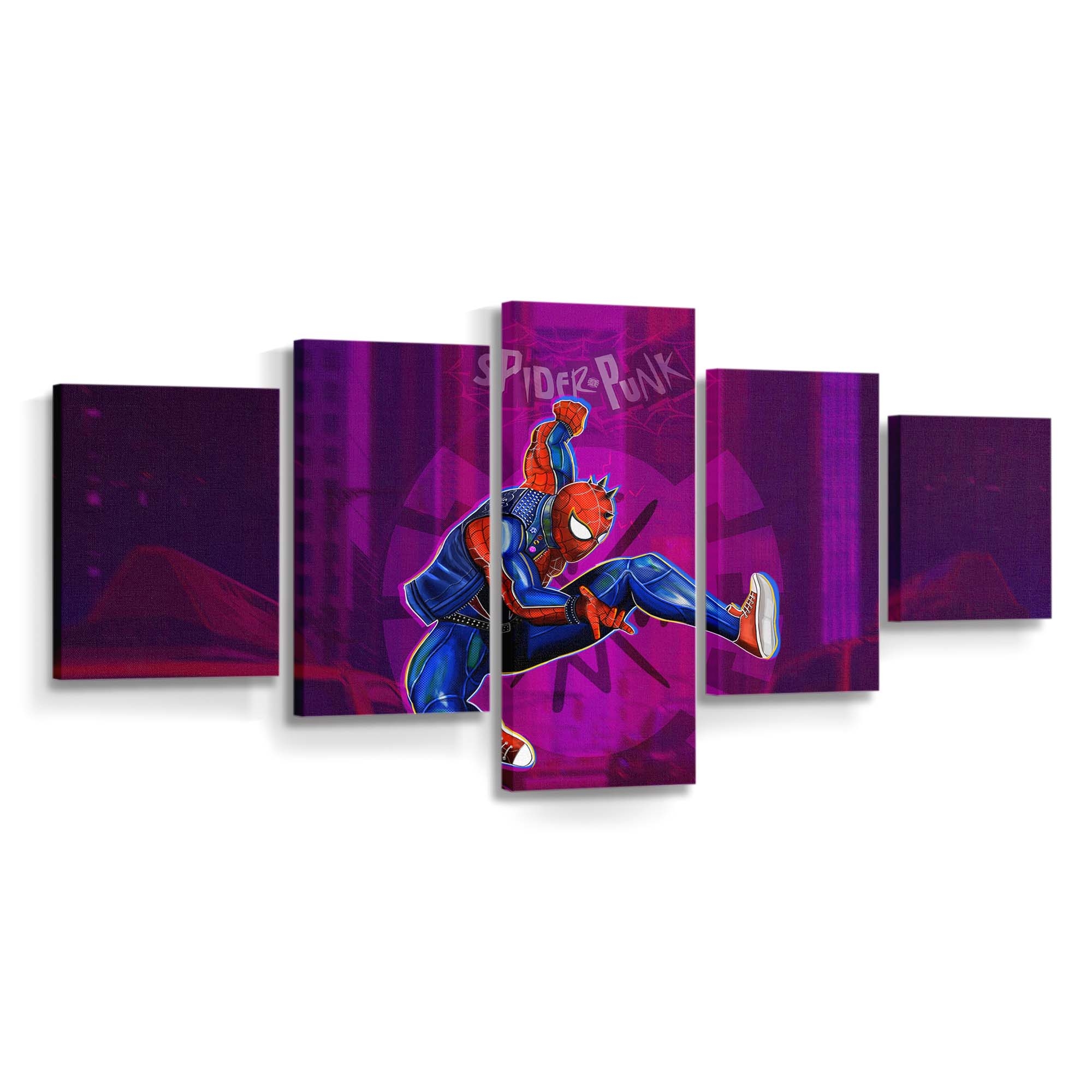 Spider Punk Leinwandbild - Wanddeko Spider-Man Leinwandbild