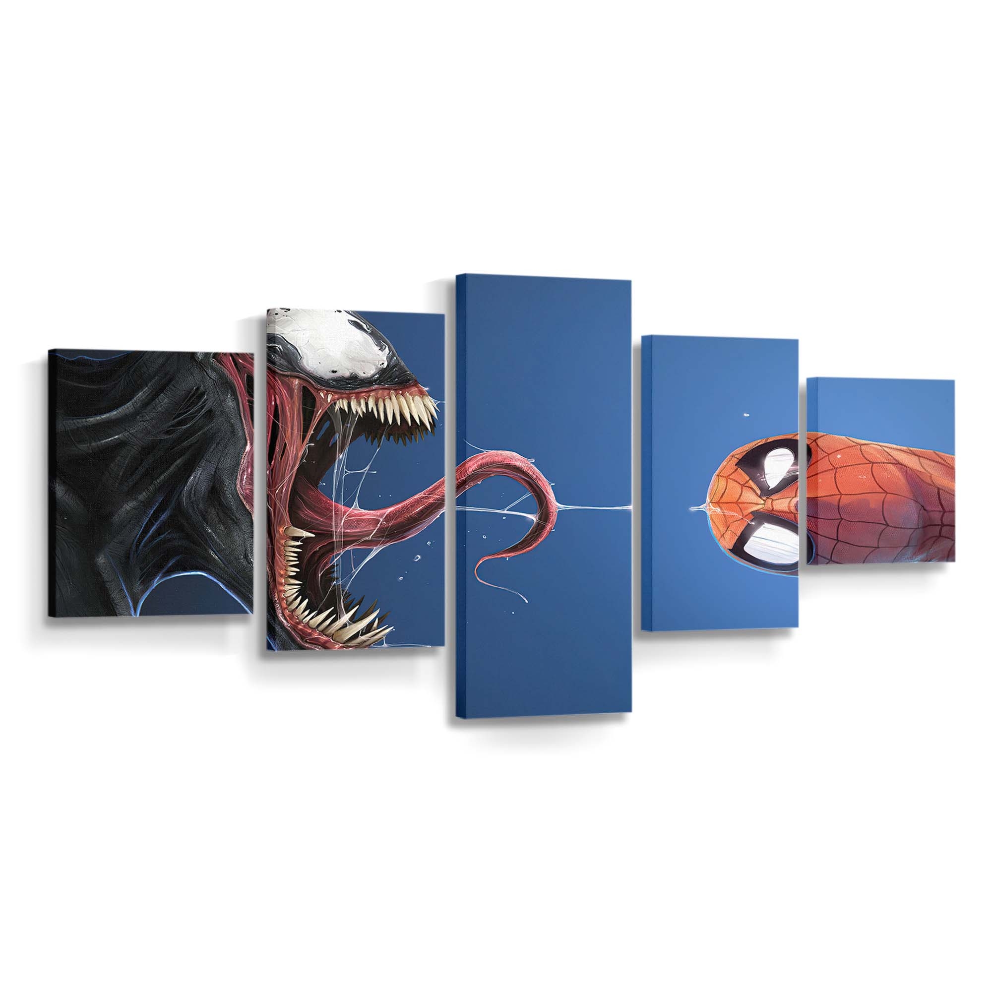 Spider Venom Funny Leinwandbild - Wanddeko Spider-Man Leinwandbild