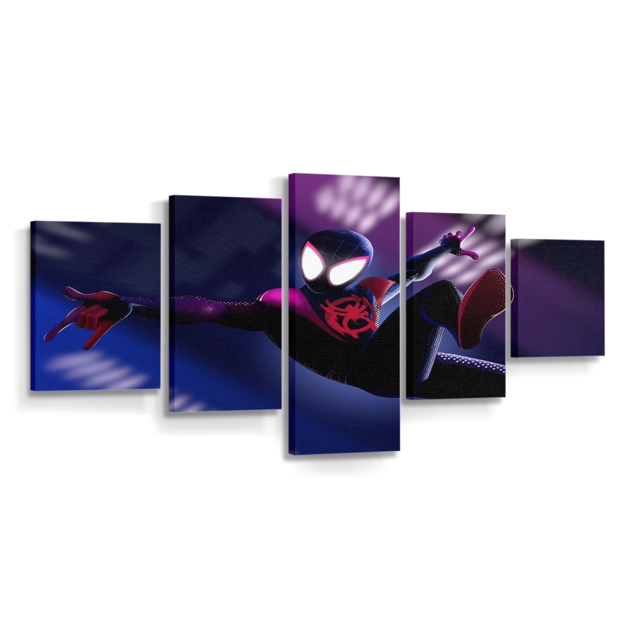 Spider Verse Artwork Leinwandbild - Wanddeko Spider-Man Leinwandbild