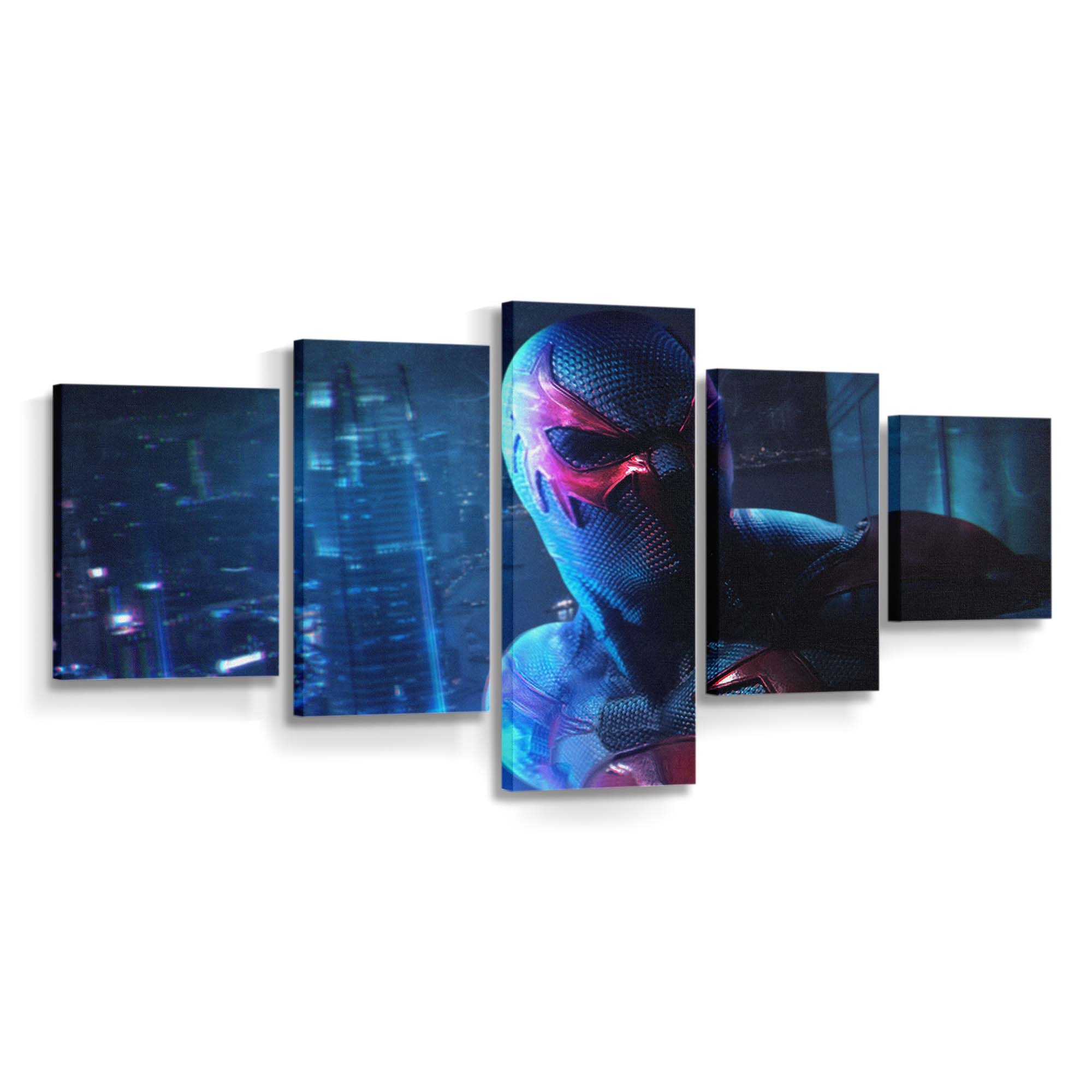 Spider Verse Spider Man 2077 Leinwandbild - Wanddeko Spider-Man Leinwandbild