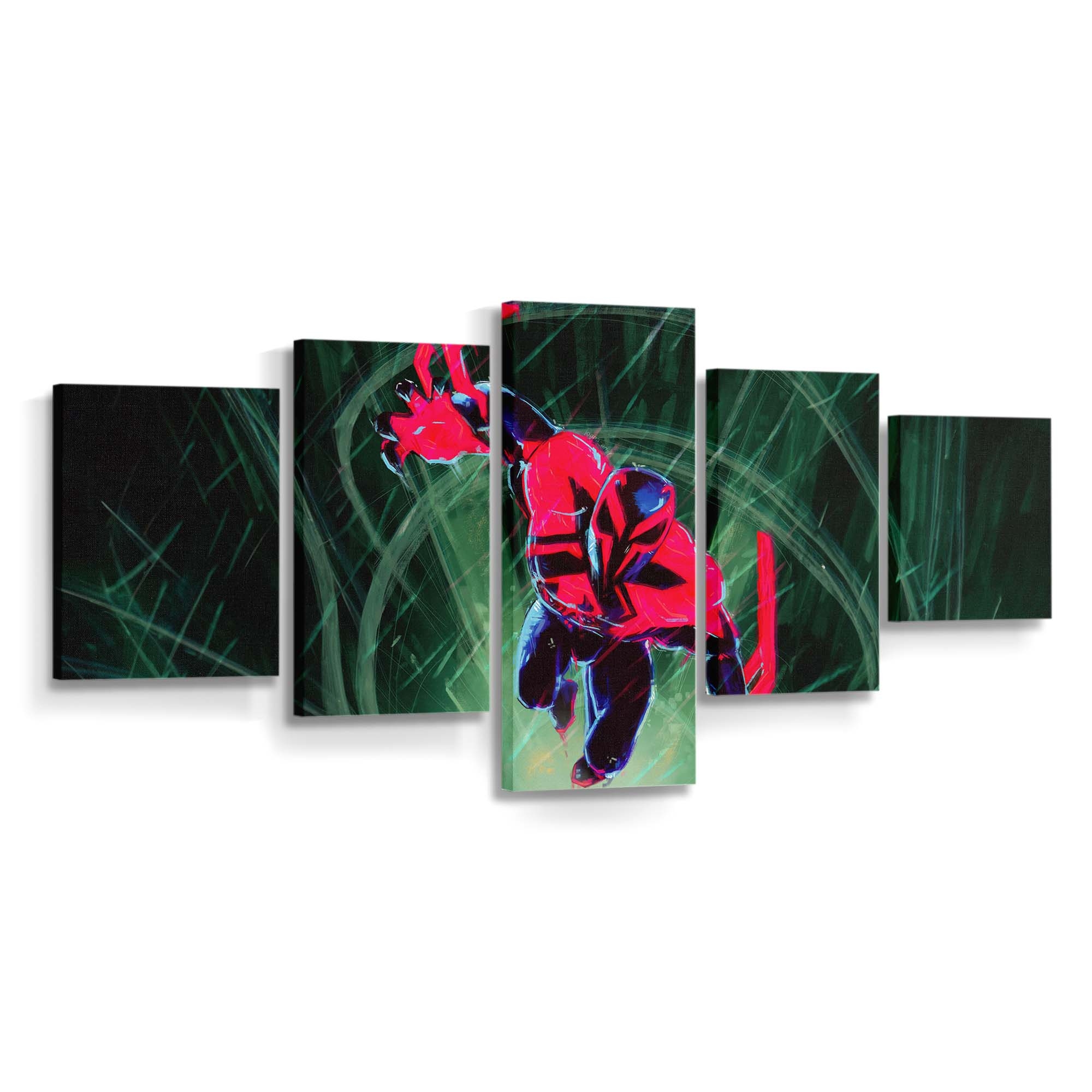 Spider Man 2099 Kunst 3 Leinwandbild - Wanddeko Spider-Man Leinwandbild