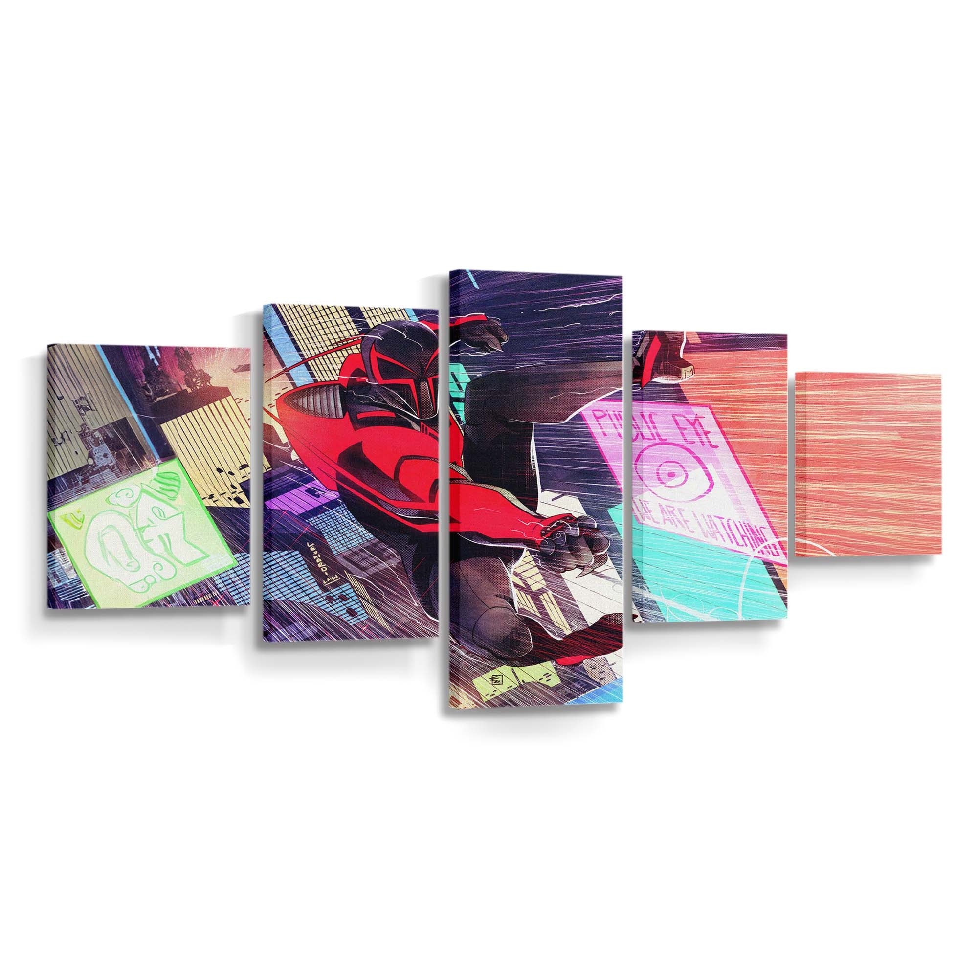 Spider Man 2099 alias Miguel O Hara 2 Leinwandbild - Wanddeko Spider-Man Leinwandbild