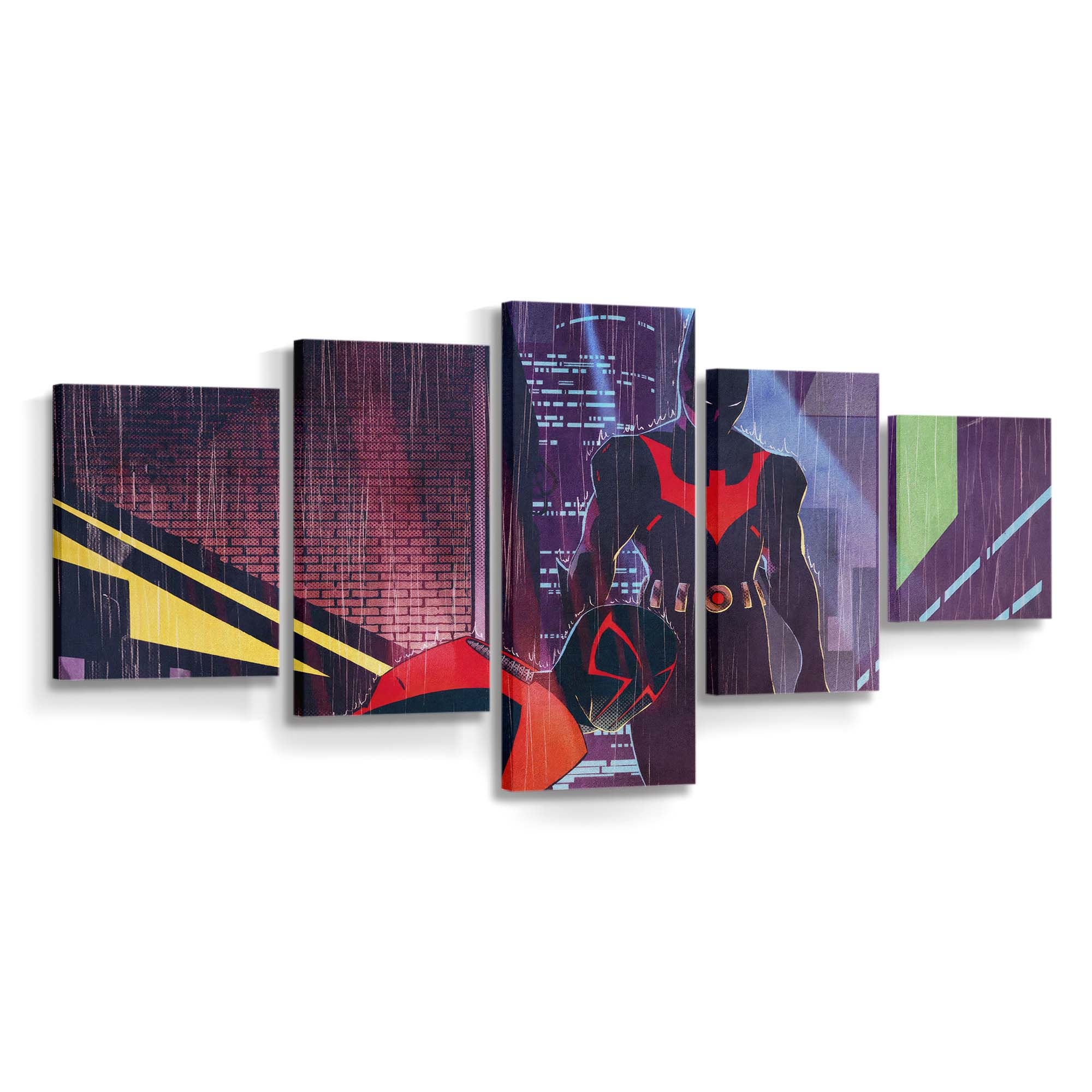 Spider Man 2099 und Batman Beyond Leinwandbild - Wanddeko Spider-Man Leinwandbild