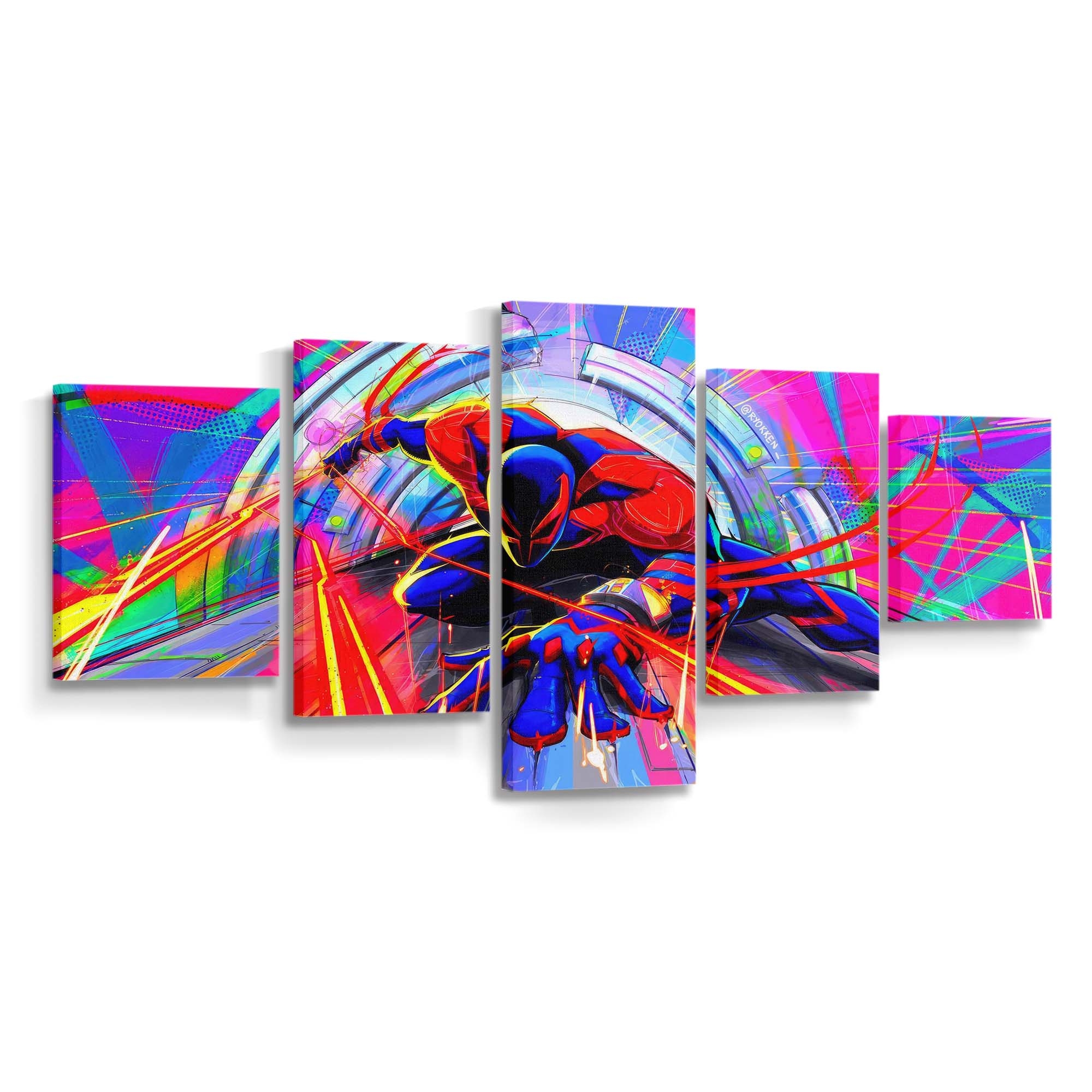 Spider Man 2099 Spider Man Across the Spider Verse Leinwandbild - Wanddeko Spider-Man Leinwandbild