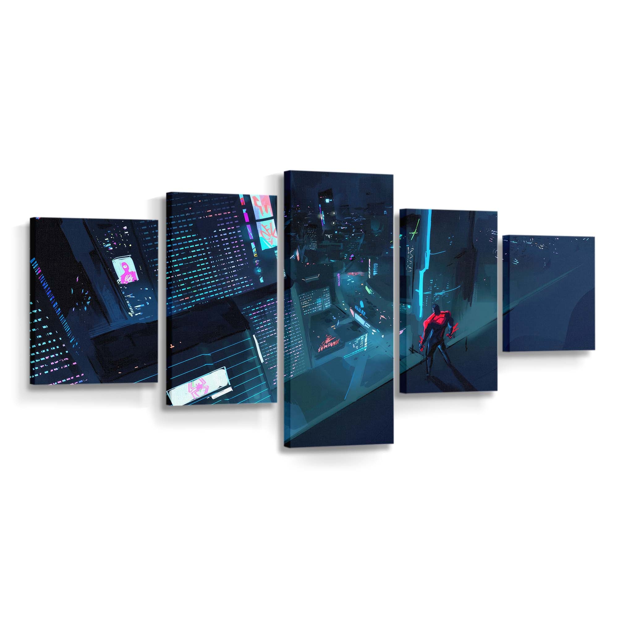 Spider Man 2099 Spider Man Across the Spiderverse Leinwandbild - Wanddeko Spider-Man Leinwandbild
