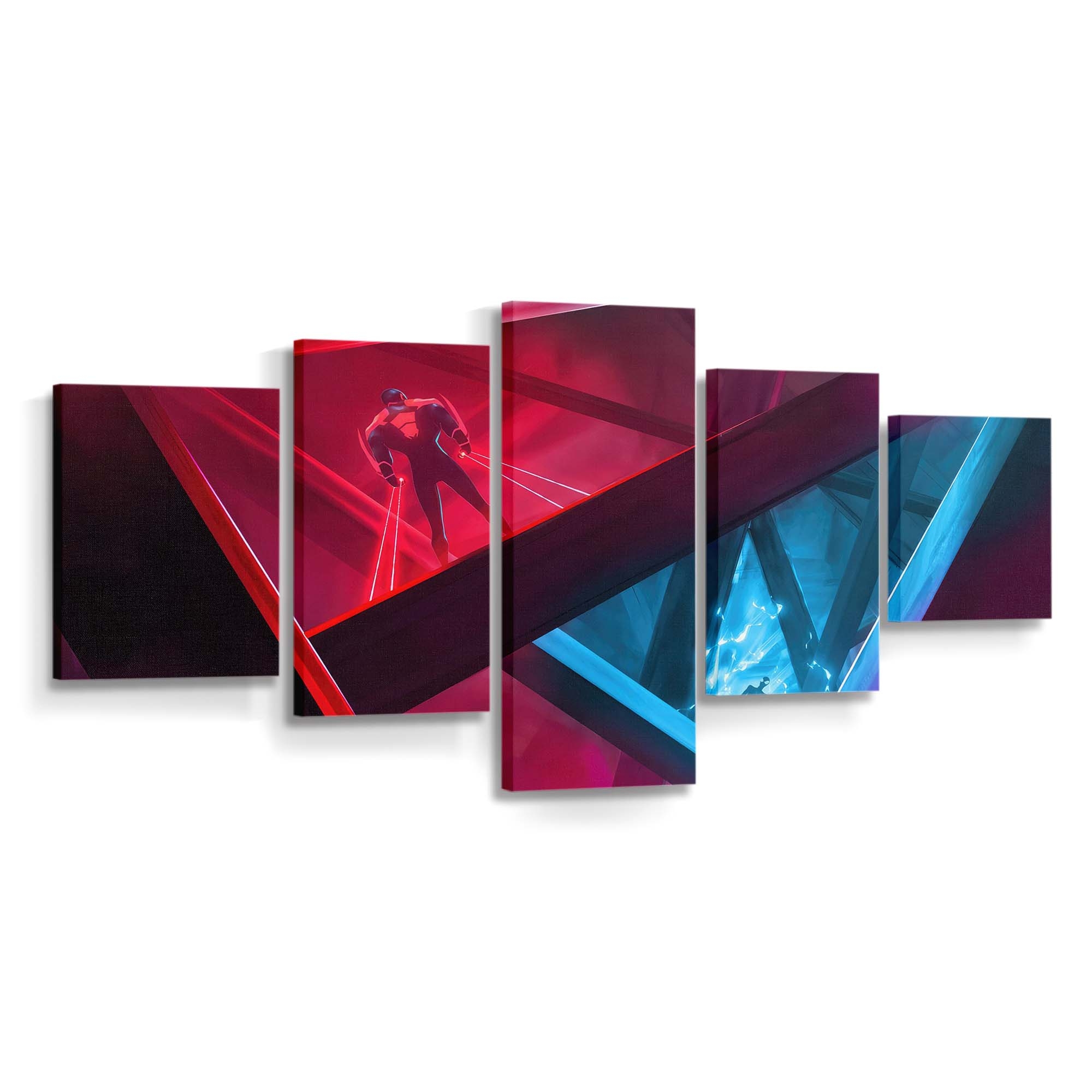 Spider Man 2099 Vs Miles Morales Leinwandbild - Wanddeko Spider-Man Leinwandbild