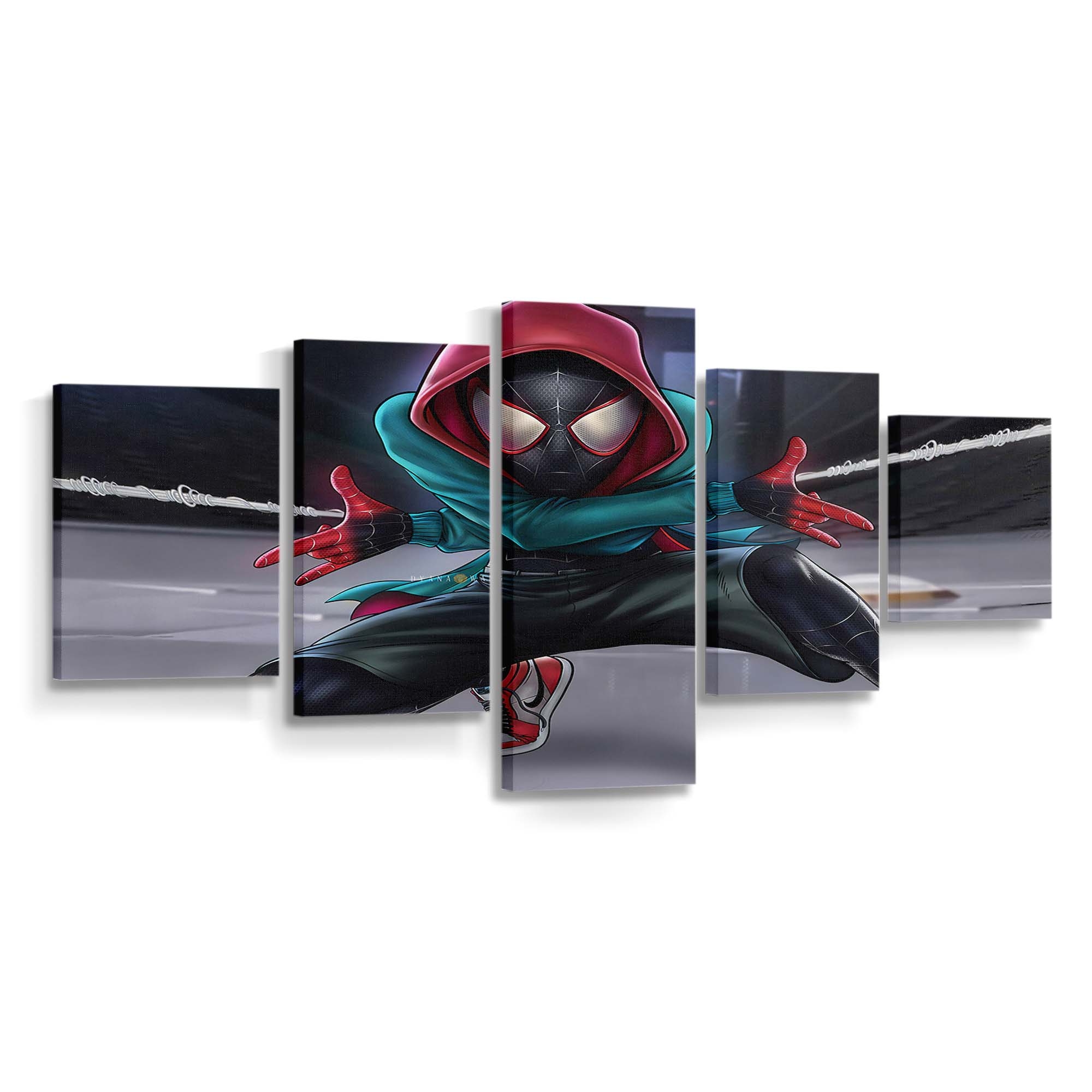 Spider Man Miles Morales 5 Leinwandbild - Wanddeko Spider-Man Leinwandbild
