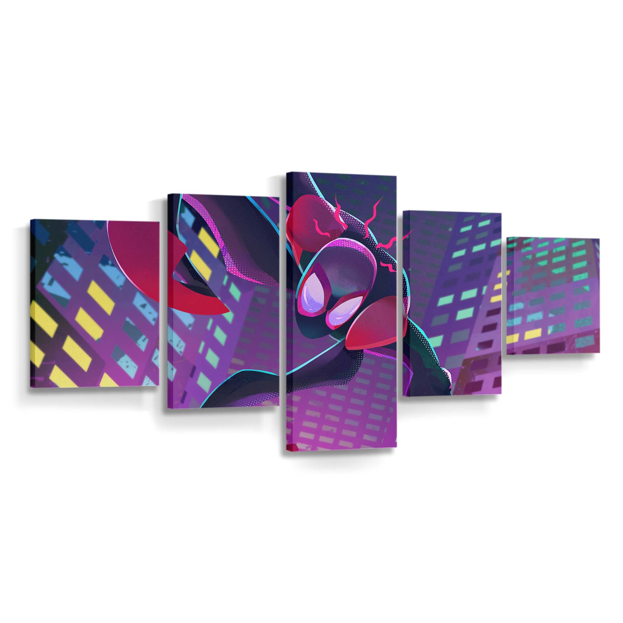 Spider Man Miles Neu Leinwandbild - Wanddeko Spider-Man Leinwandbild