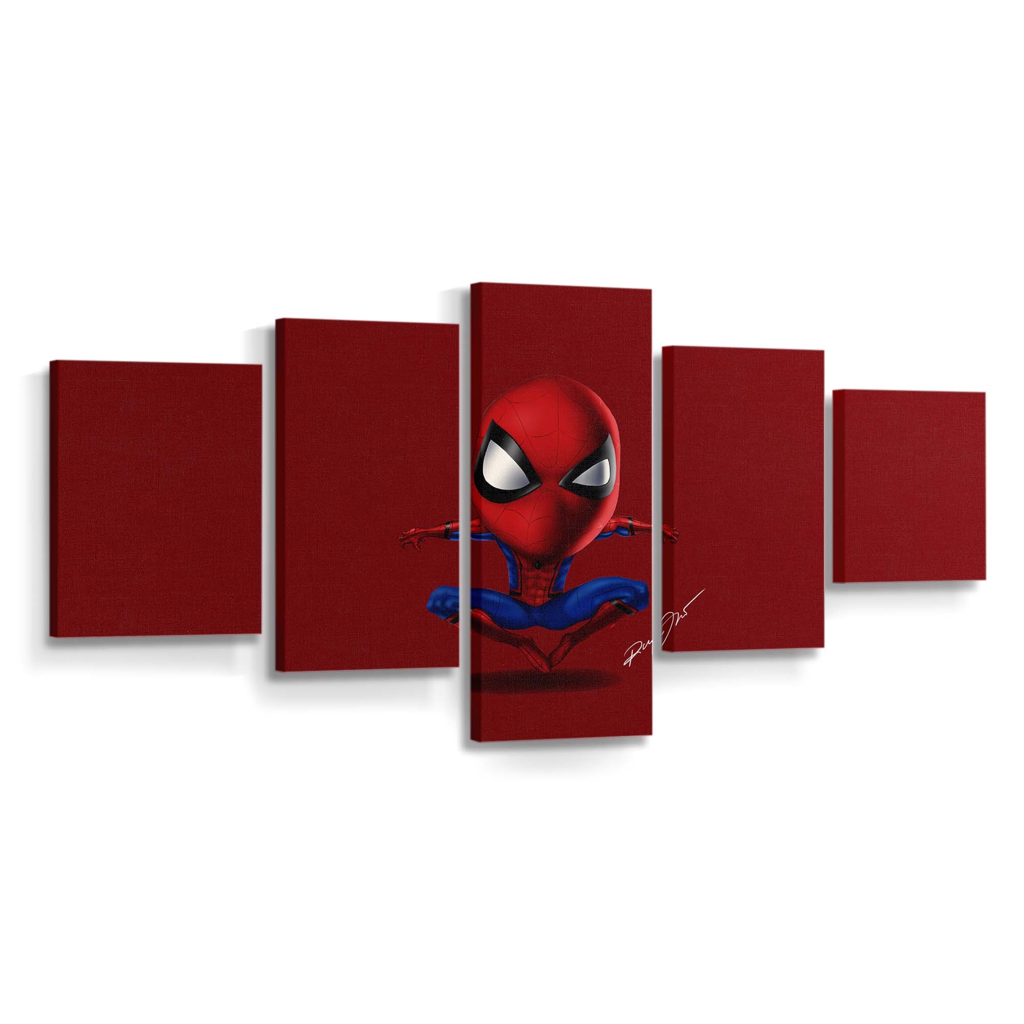 Spider Man Digitales Kunstwerk Leinwandbild - Wanddeko Spider-Man Leinwandbild