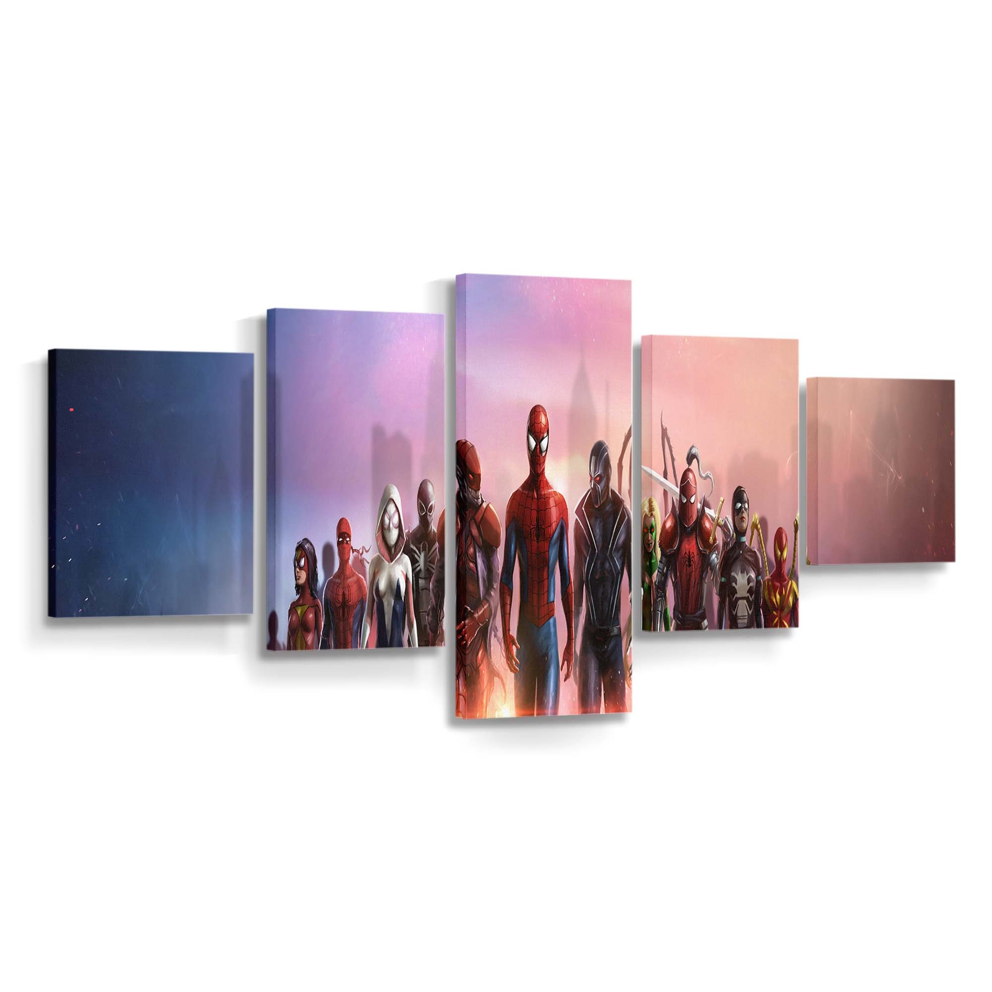 Spider Man und sein Team Leinwandbild - Wanddeko Spider-Man Leinwandbild