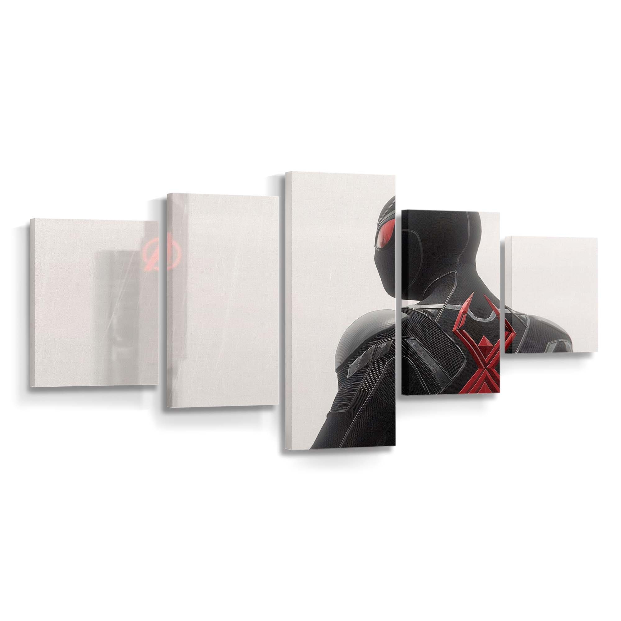 Spider Man im schwarz roten Anzug Leinwandbild - Wanddeko Spider-Man Leinwandbild
