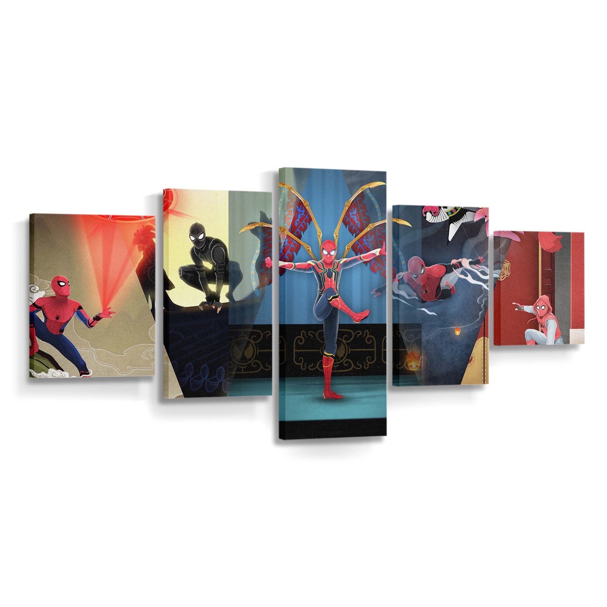 Spider Man weit weg von zu Hause 3 Leinwandbild - Wanddeko Spider-Man Leinwandbild