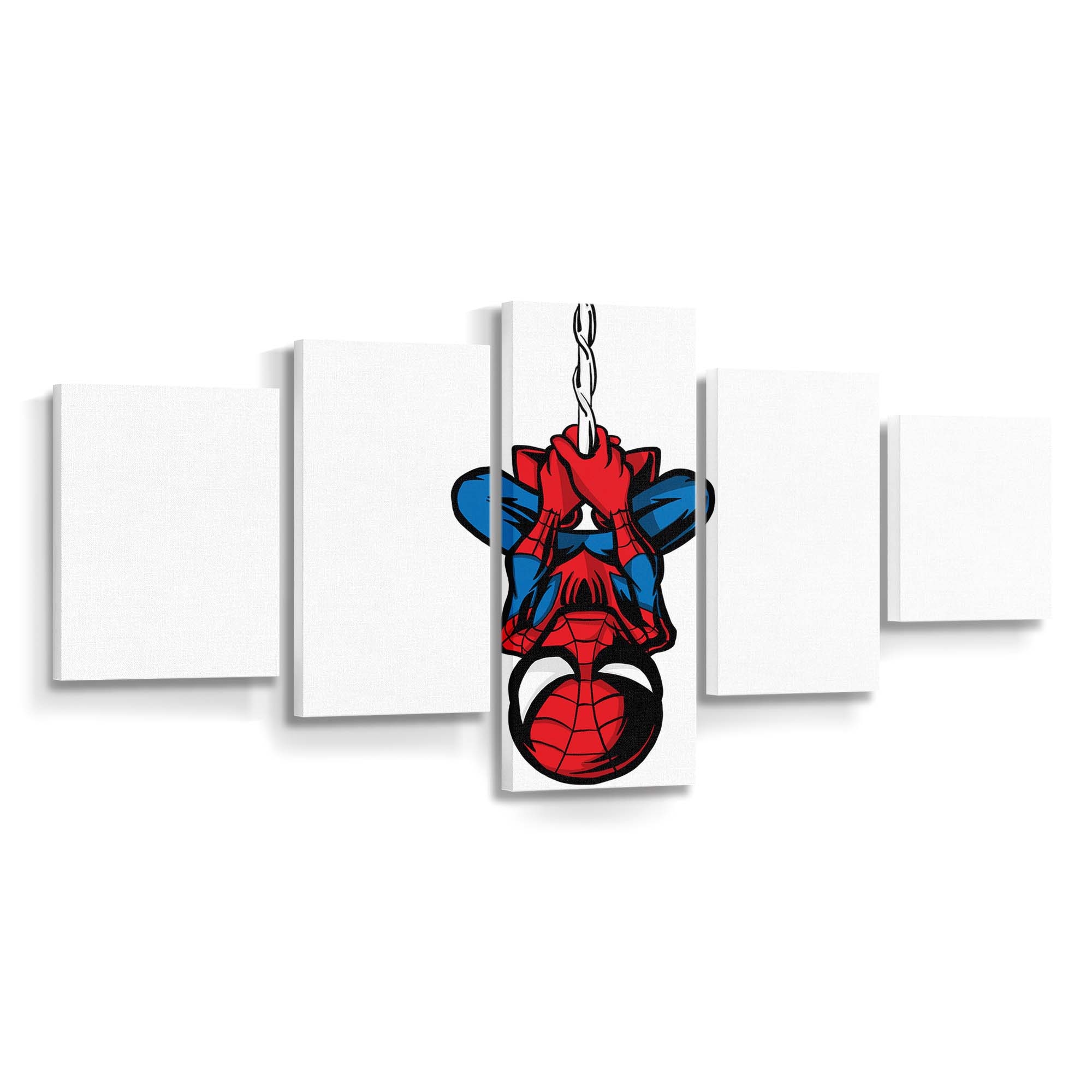 Spider Man Illustration Minimalistisch Leinwandbild - Wanddeko Spider-Man Leinwandbild