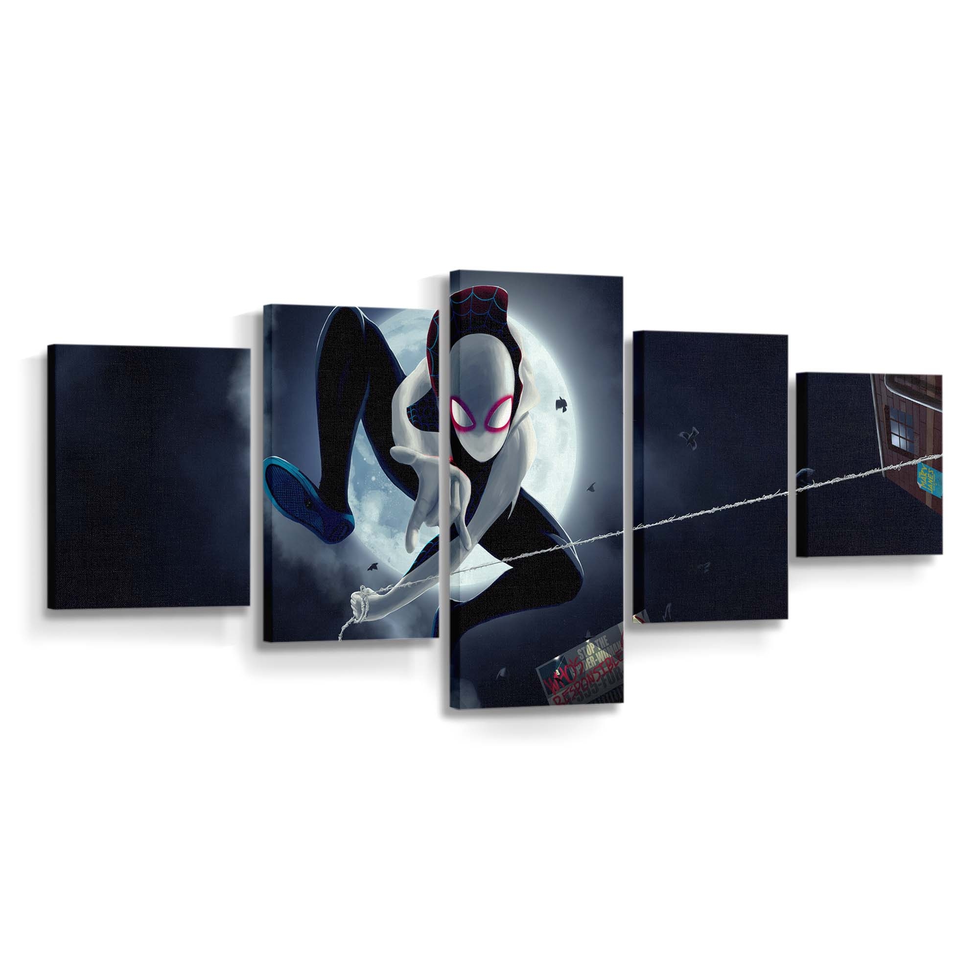 Spider Man Into The Spider Verse Art Leinwandbild - Wanddeko Spider-Man Leinwandbild