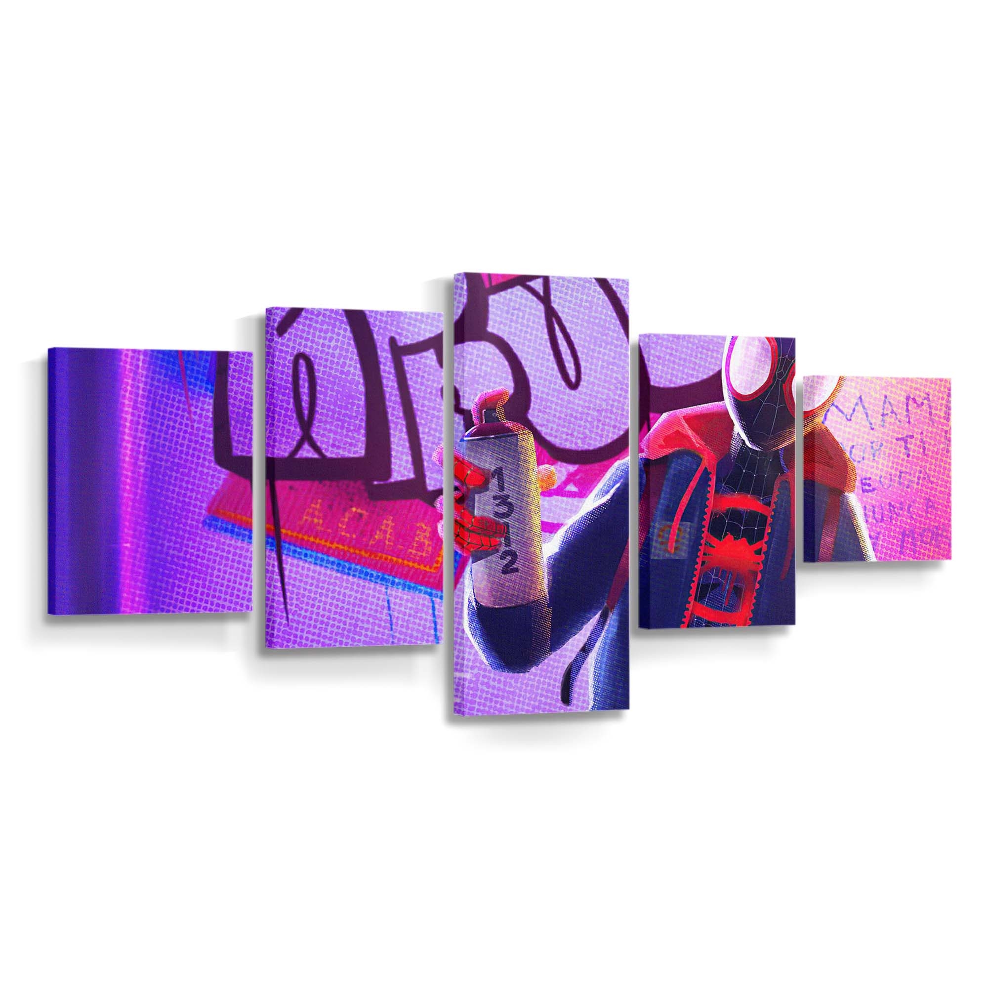 Spider Man Miles Morales No Way Home Leinwandbild - Wanddeko Spider-Man Leinwandbild