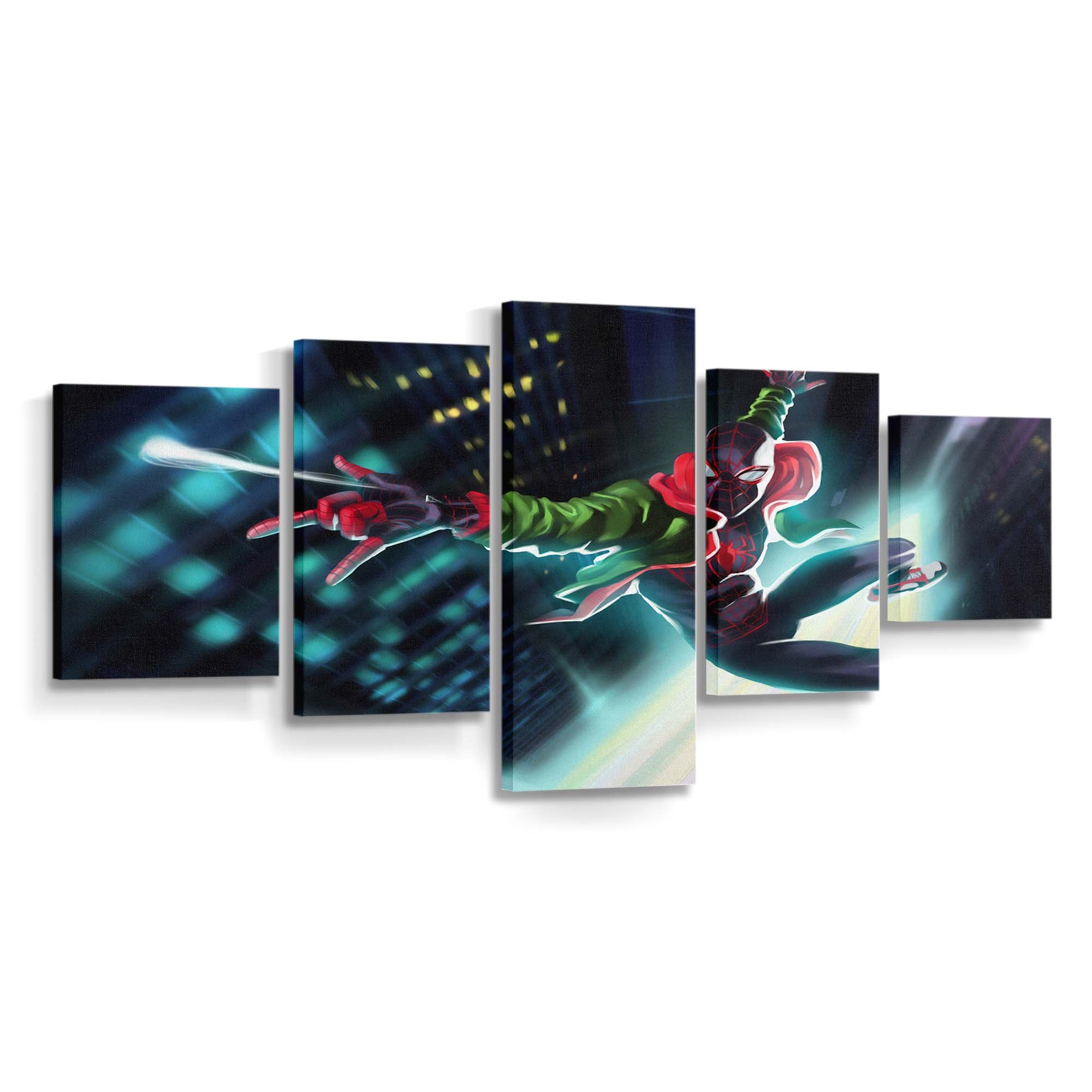 Spider Man Miles Neu 3 Leinwandbild - Wanddeko Spider-Man Leinwandbild