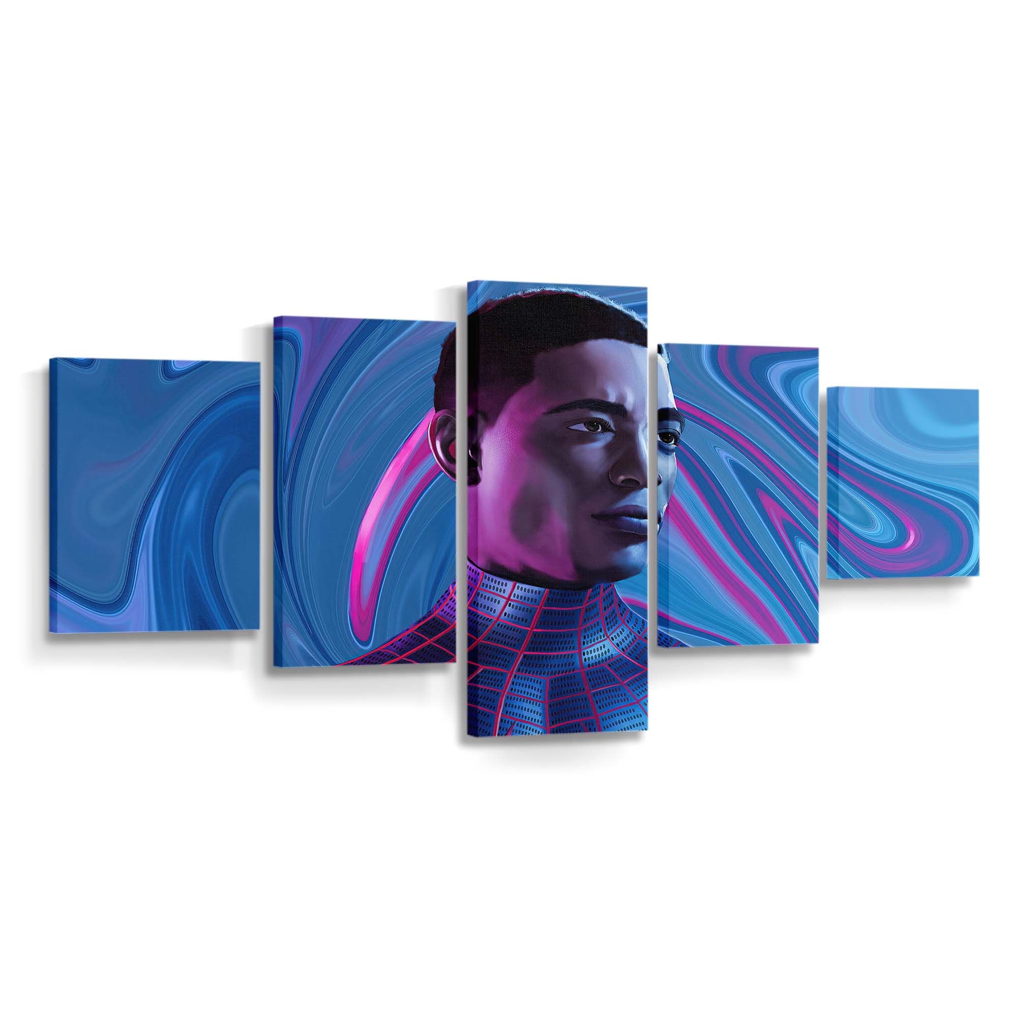 Spider Man Milesmorales Fanart Leinwandbild - Wanddeko Spider-Man Leinwandbild