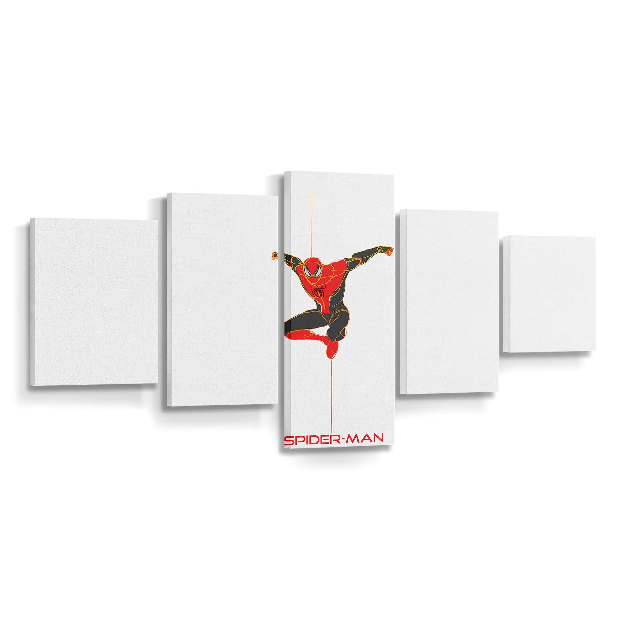 Spider Man Minimal Art Leinwandbild - Wanddeko Spider-Man Leinwandbild