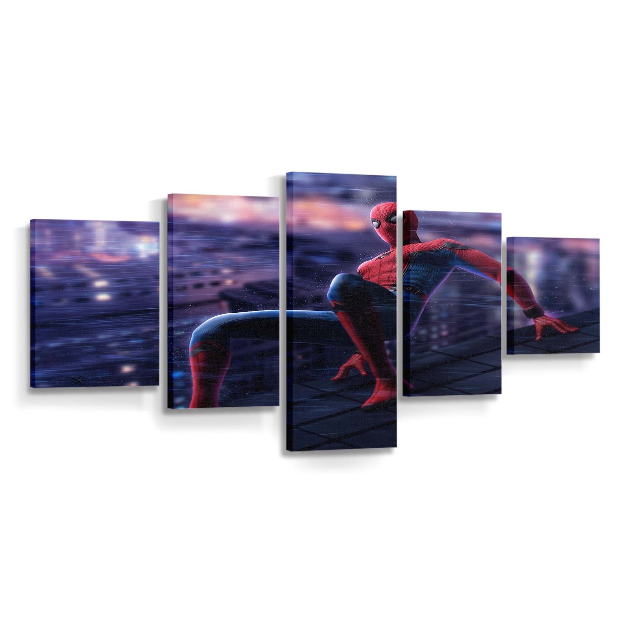 Spider Man an der Wand Leinwandbild - Wanddeko Spider-Man Leinwandbild