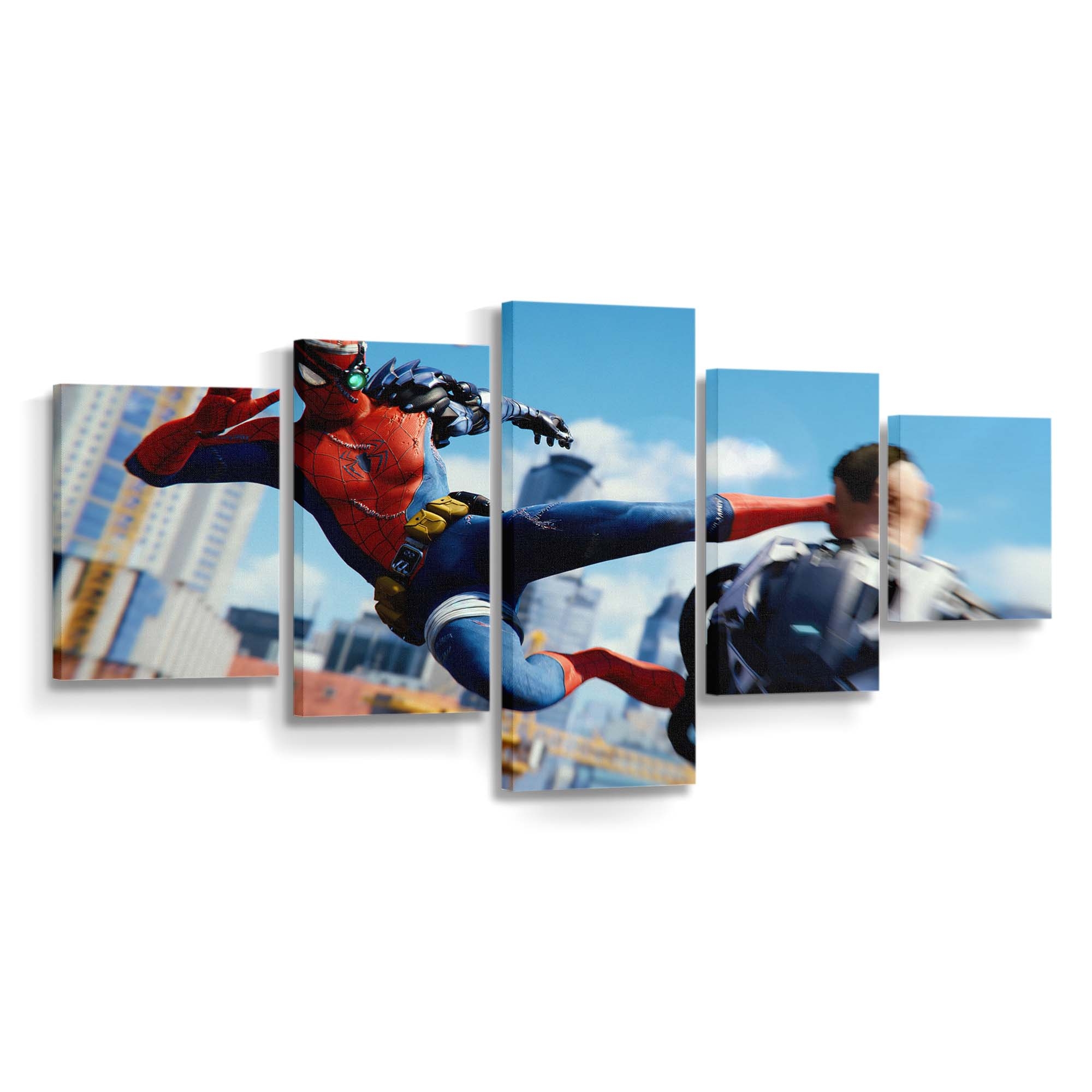 Spider Man Angriff Leinwandbild - Wanddeko Spider-Man Leinwandbild