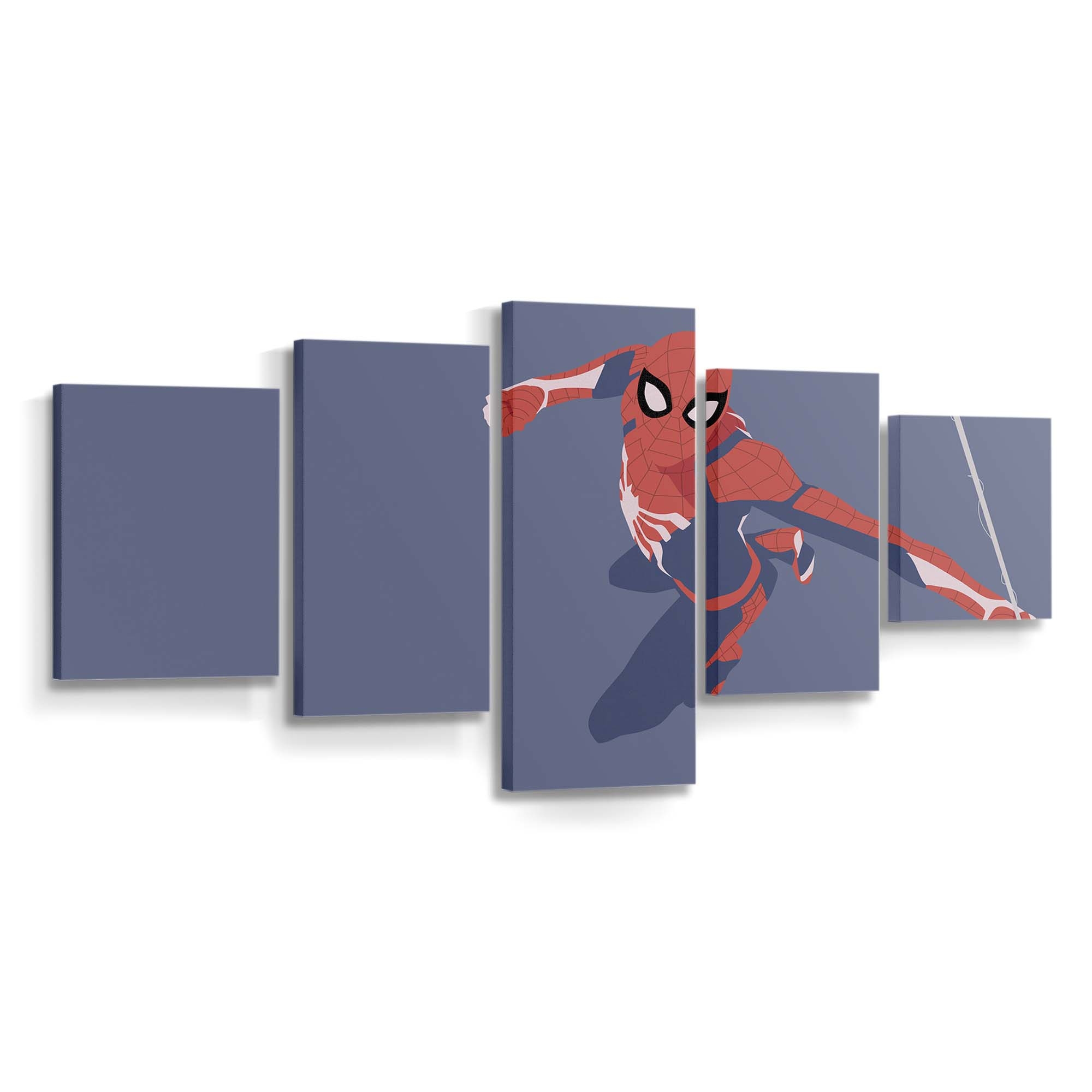 Spider Man Minimalist Leinwandbild - Wanddeko Spider-Man Leinwandbild