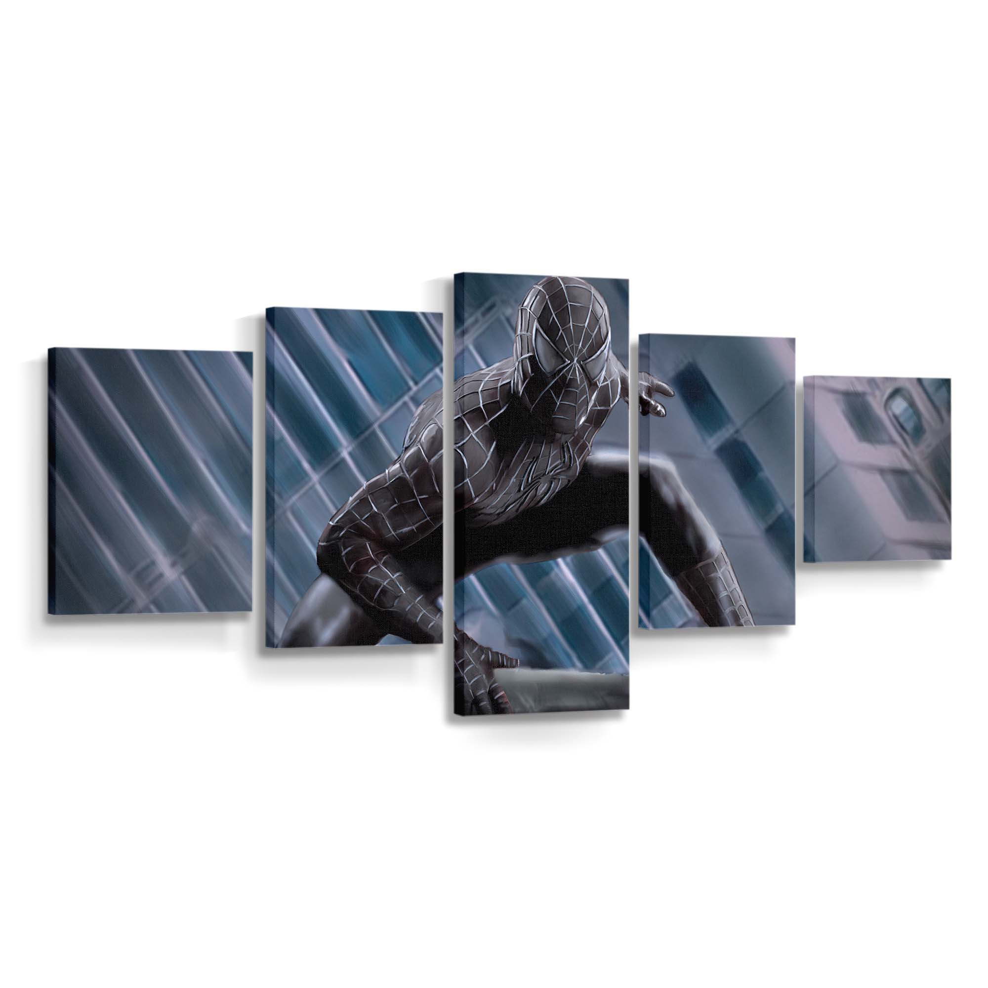 Spider Man Raimi schwarzer Anzug Leinwandbild - Wanddeko Spider-Man Leinwandbild