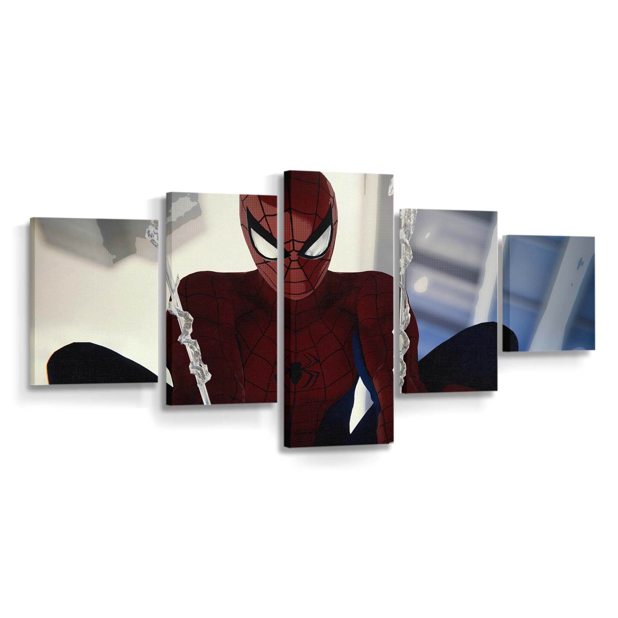 Spider Man schießt Netz Leinwandbild - Wanddeko Spider-Man Leinwandbild