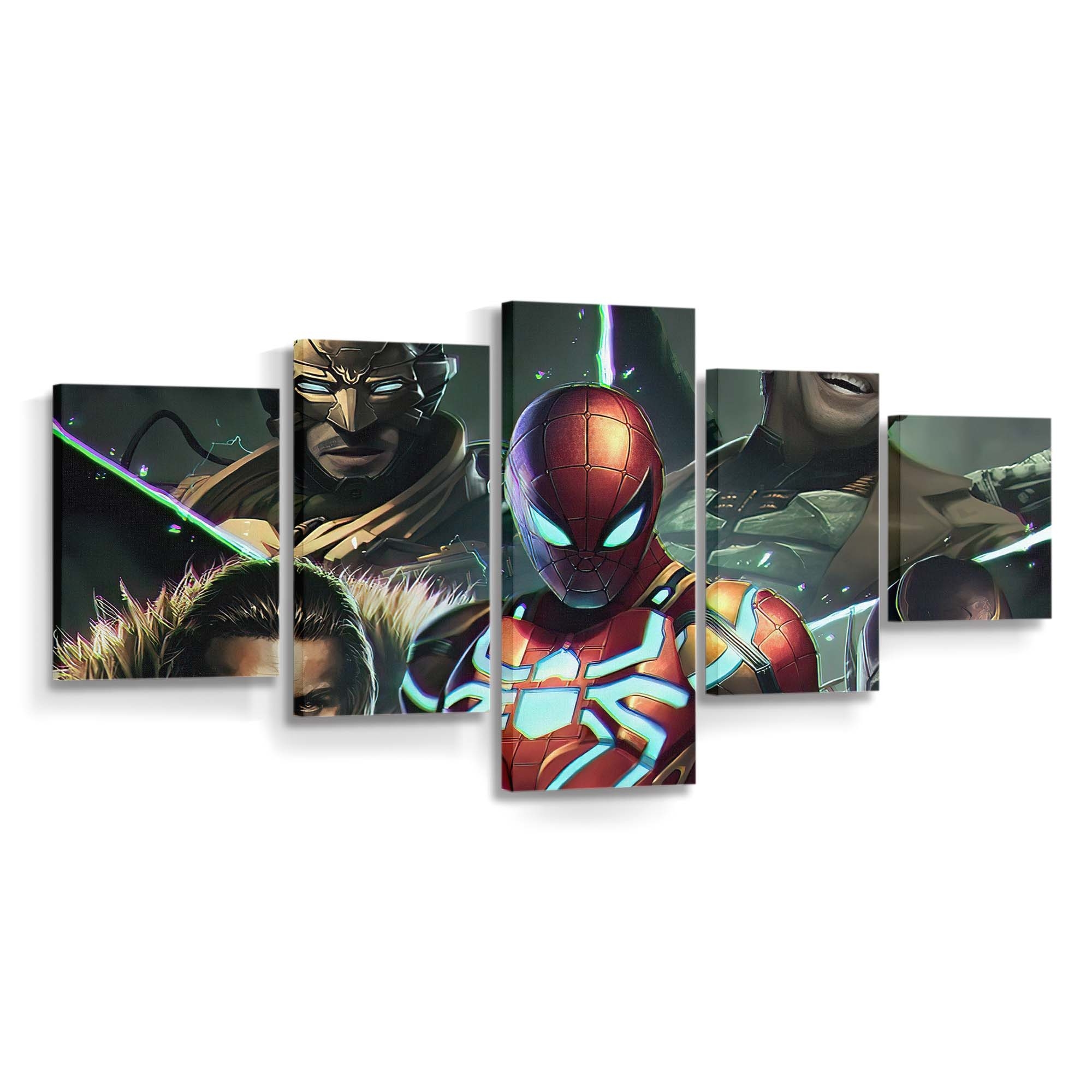 Spider Man Sinister Six 2 Leinwandbild - Wanddeko Spider-Man Leinwandbild