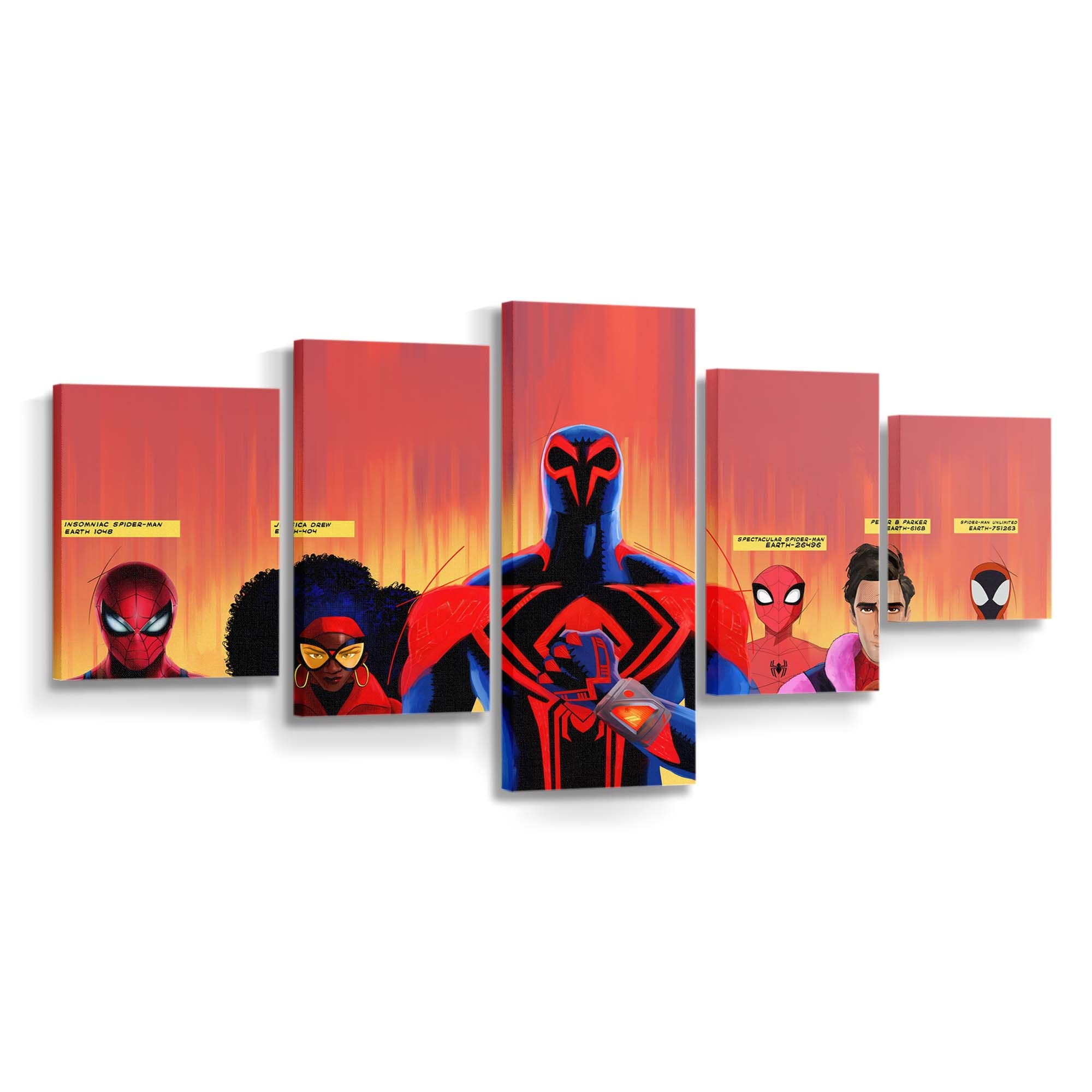 Spider Man Versionen Leinwandbild - Wanddeko Spider-Man Leinwandbild