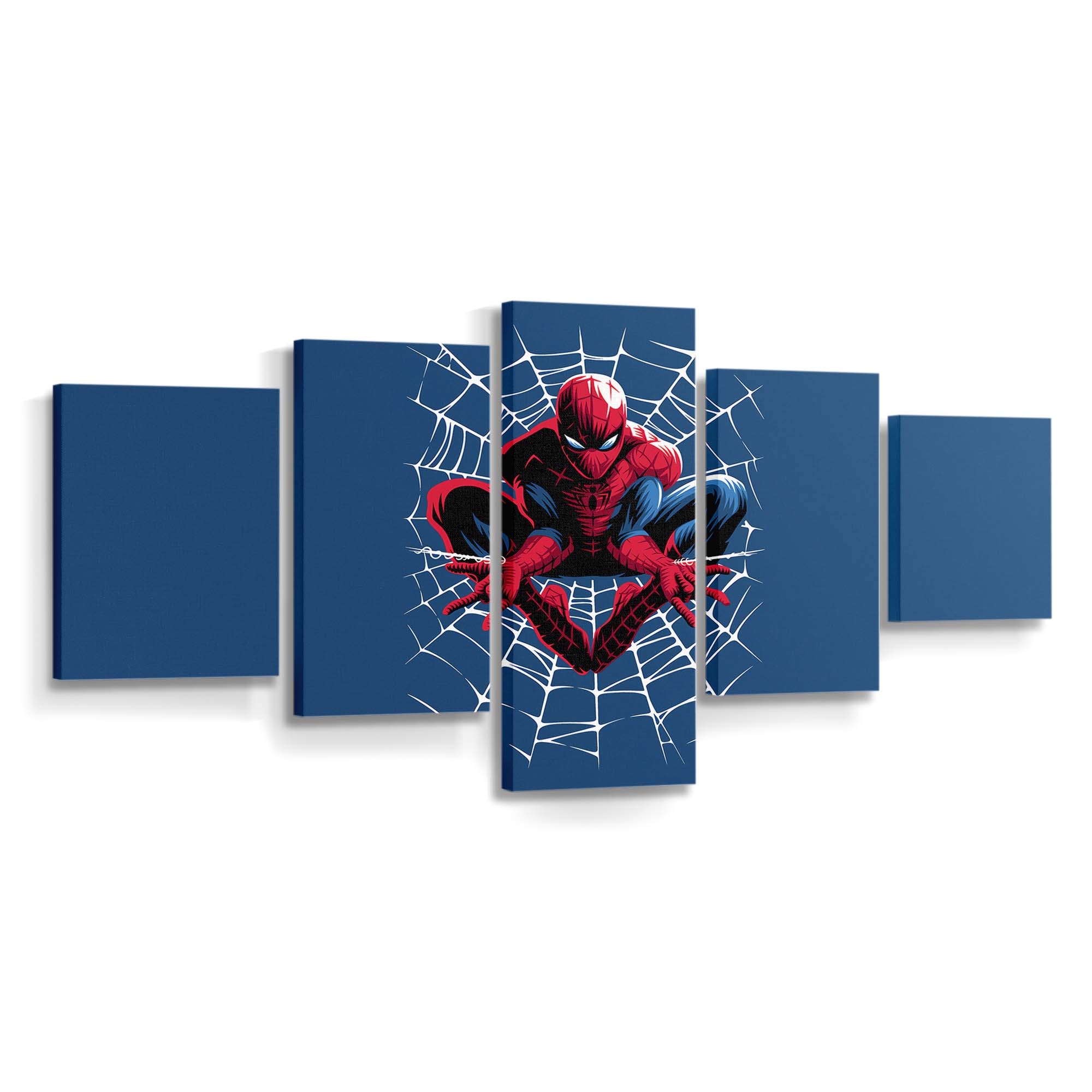 Spider Man Web Minimal Leinwandbild - Wanddeko Spider-Man Leinwandbild